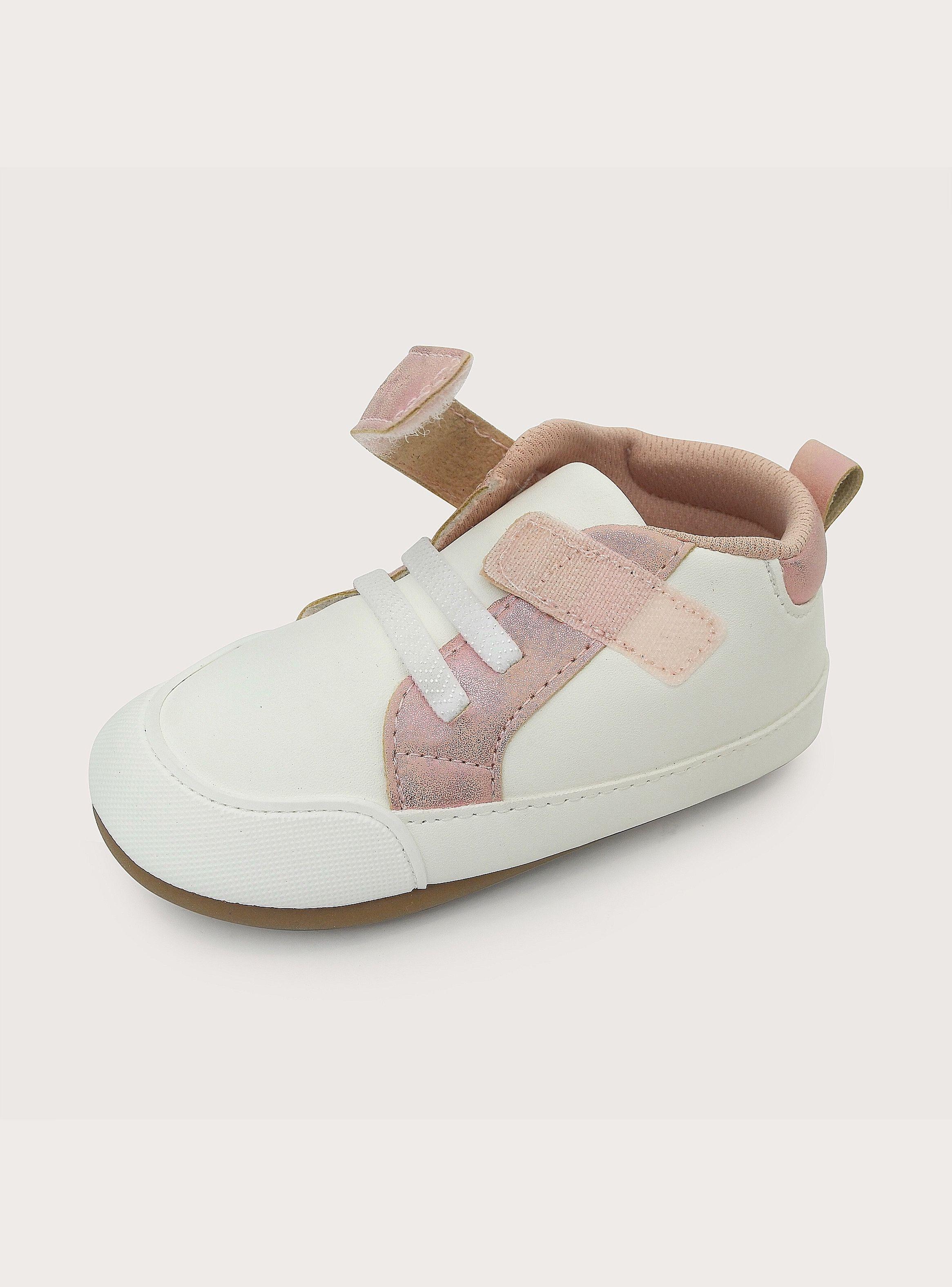 Zapatilla Casual Flex Blanca Rosada Niña-6