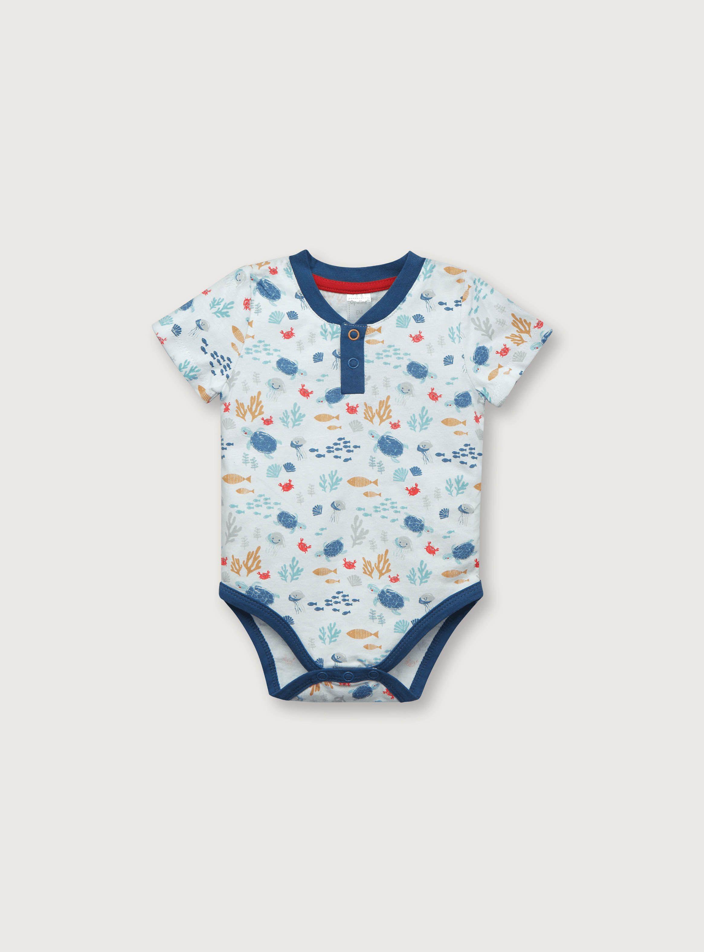 Body de niño oceano Azul (recién nacido a 9 meses)-0