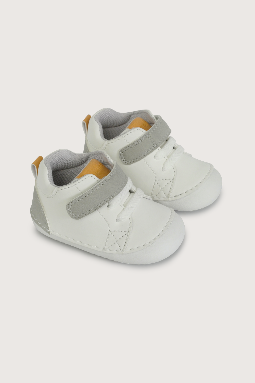 Zapatilla gateador blanca de niño-0