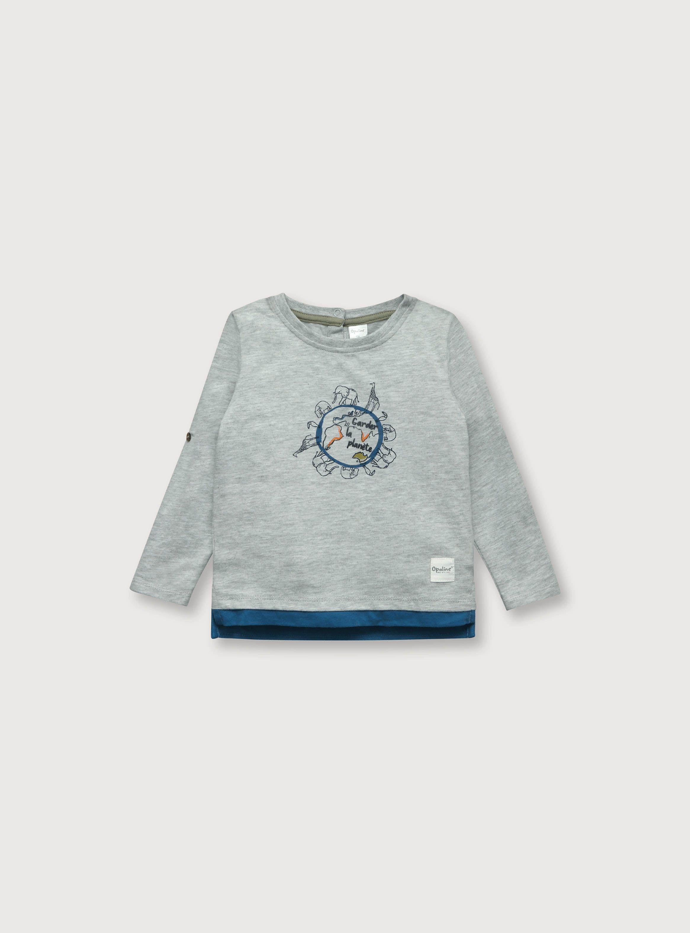 Polera Niño Animales Gris (6 Meses A 4 Años)-0