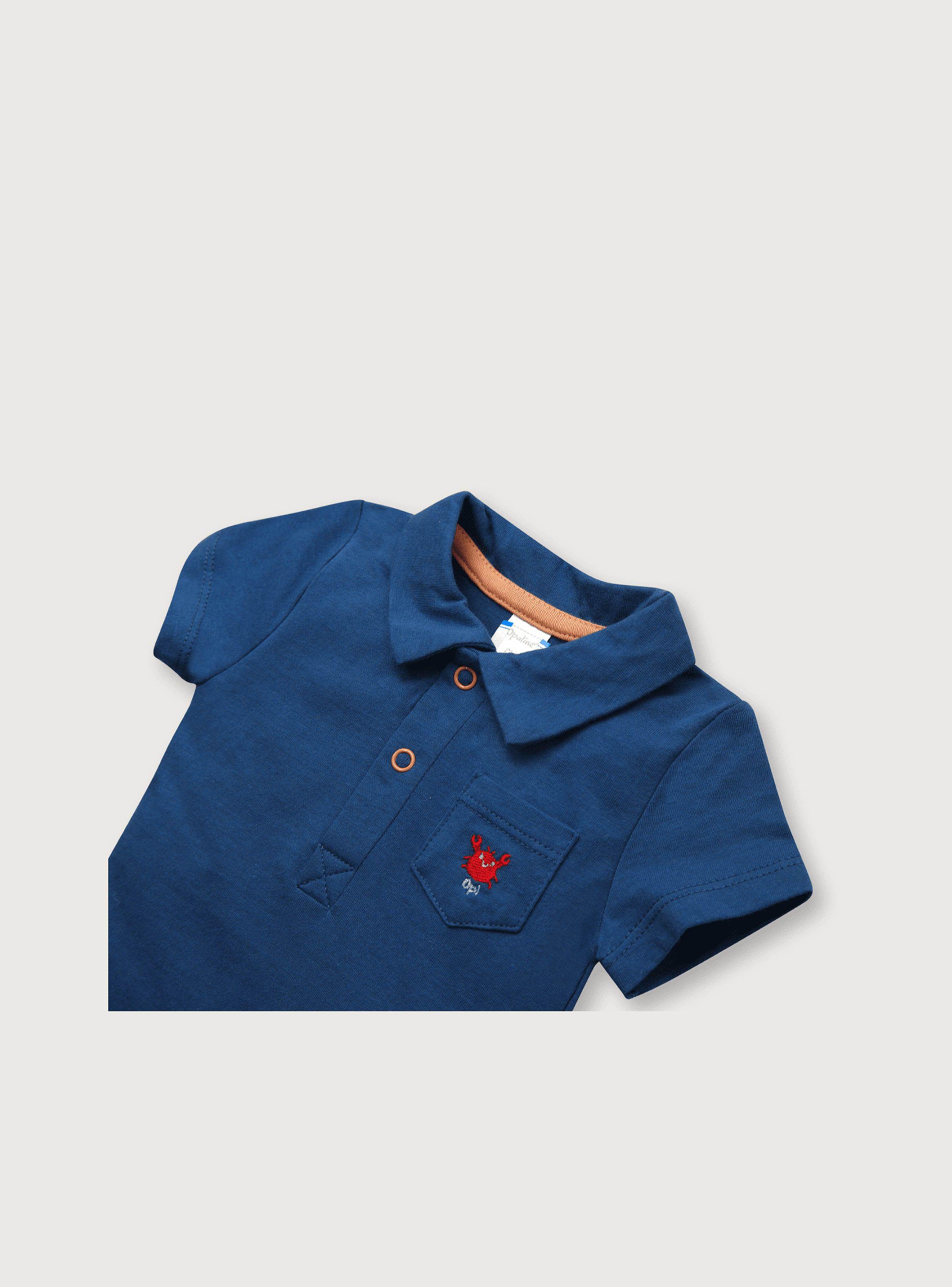 Body Niño Manga Corta Azul (Rn A 9 Meses) Opaline-2