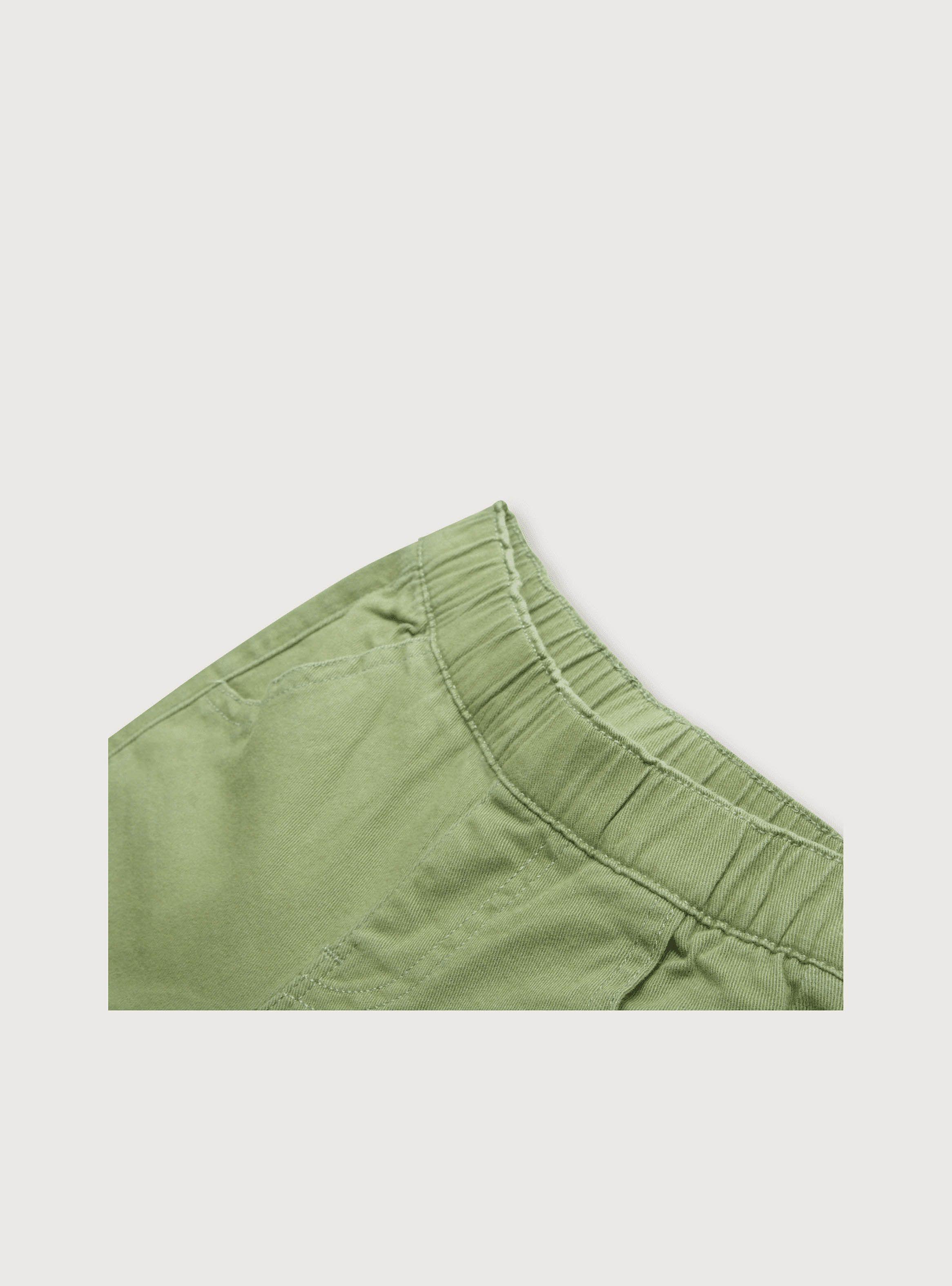 Pantalón de niño cintura elástica Verde (recién nacido a 9 meses)-2