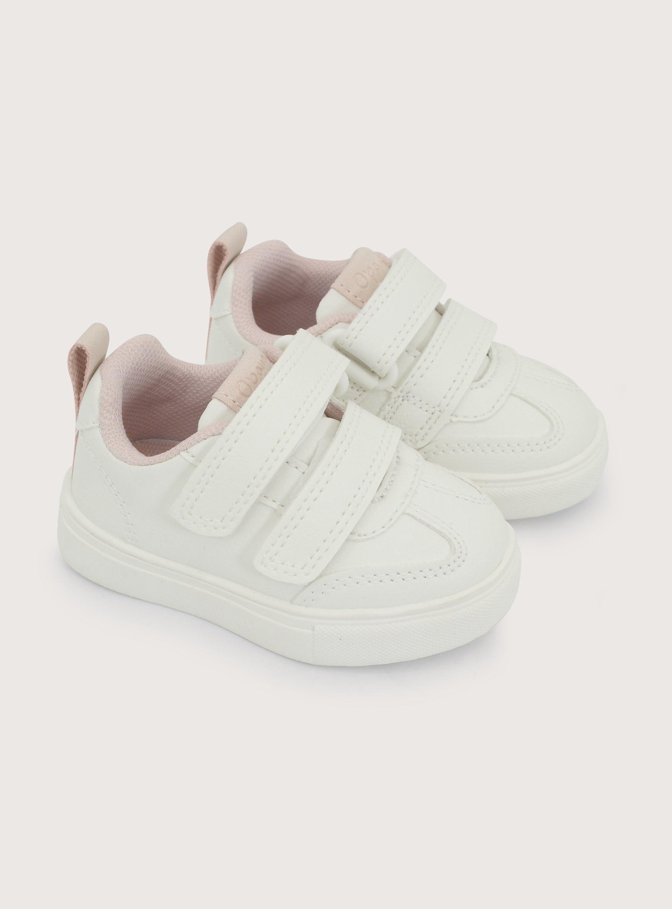 Zapatilla Primeros Pasos Niña Velcro Blanco-0