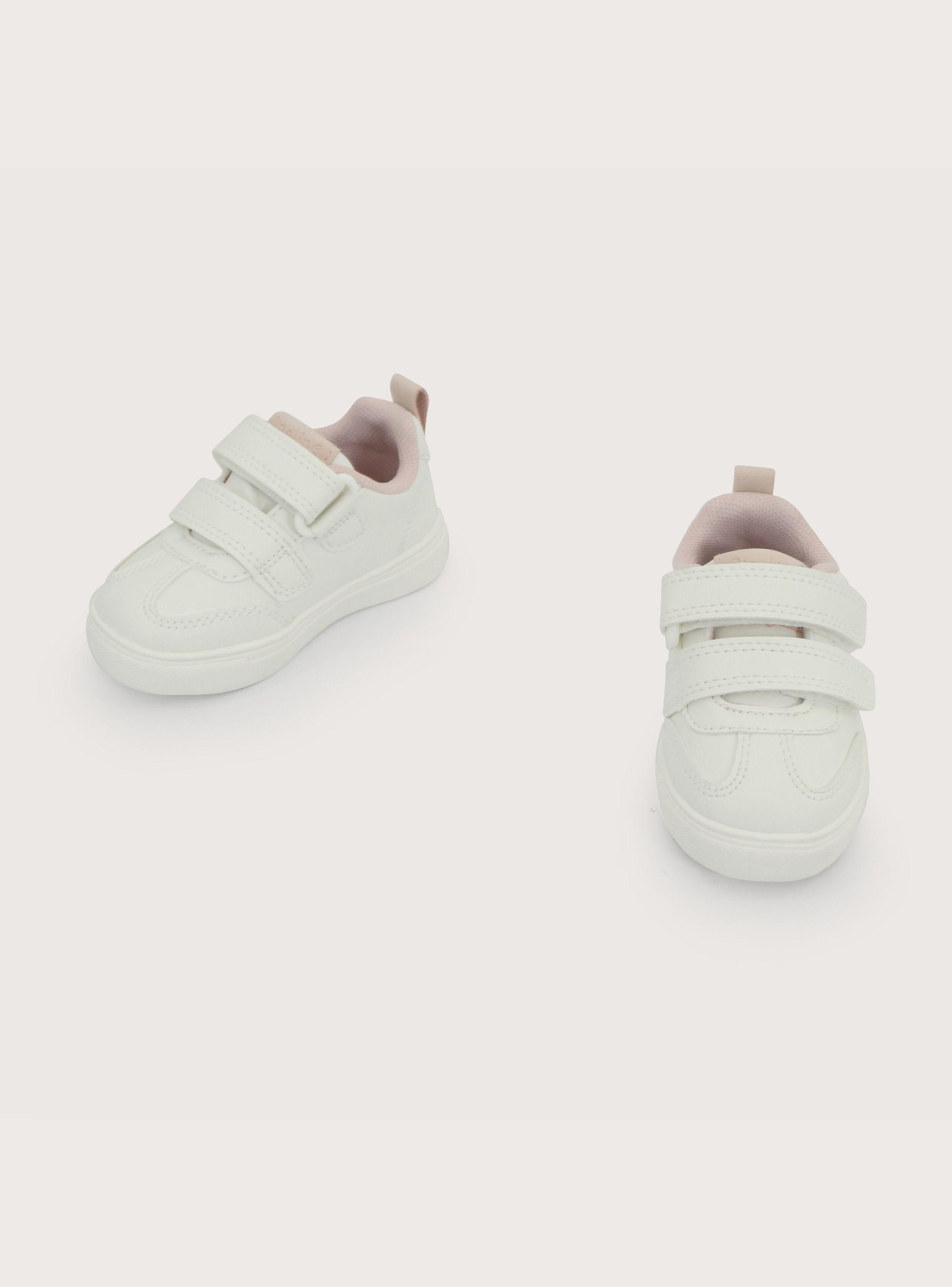 Zapatilla Primeros Pasos Niña Velcro Blanco-5