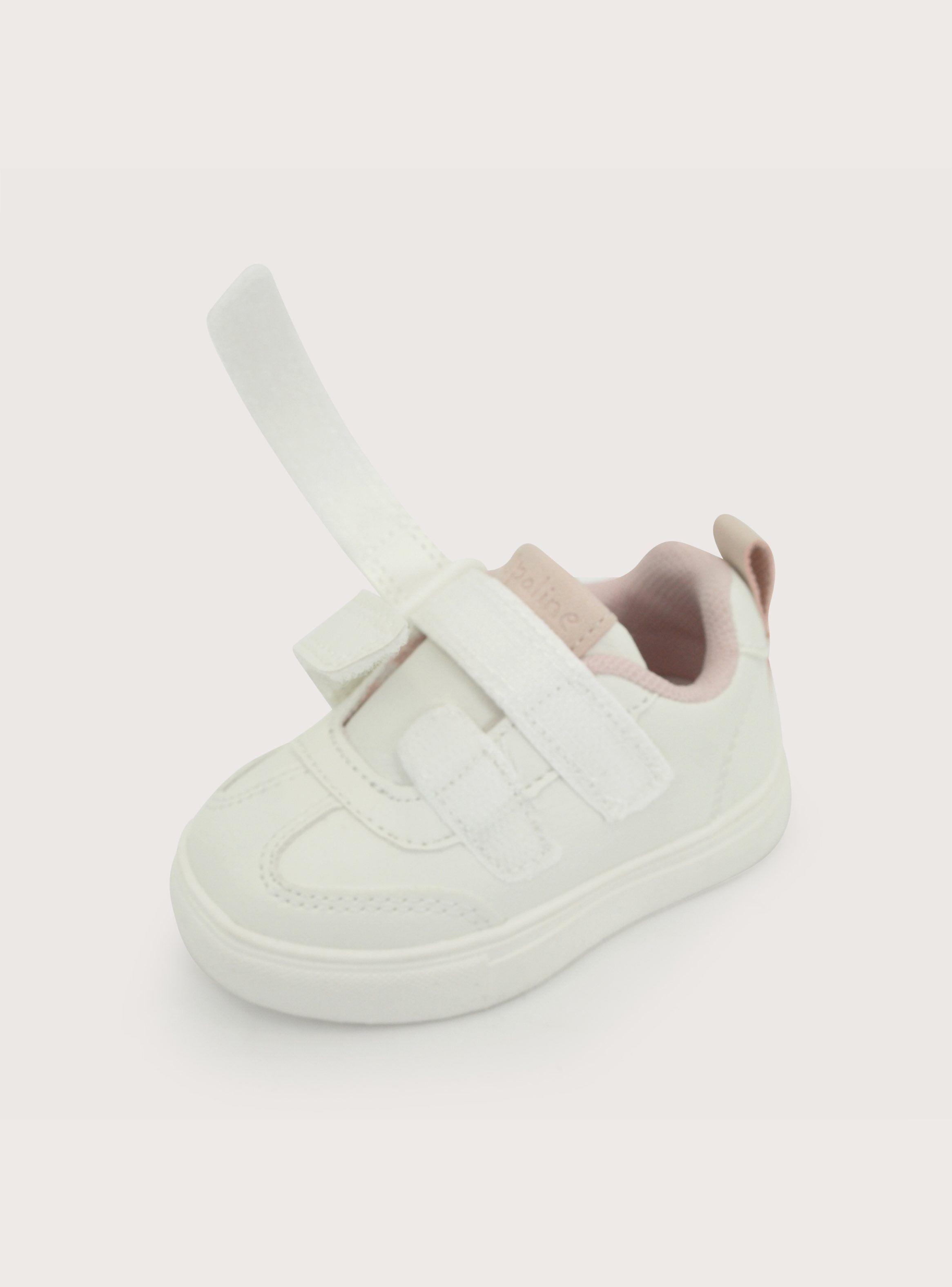 Zapatilla Primeros Pasos Niña Velcro Blanco-8