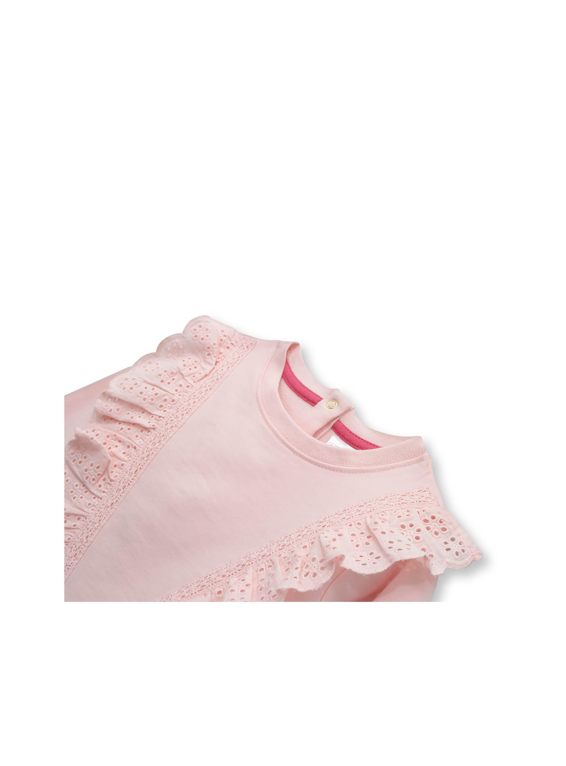 Polerón De Niña V Con Broderie Rosado (6M A 4A) Opaline-2