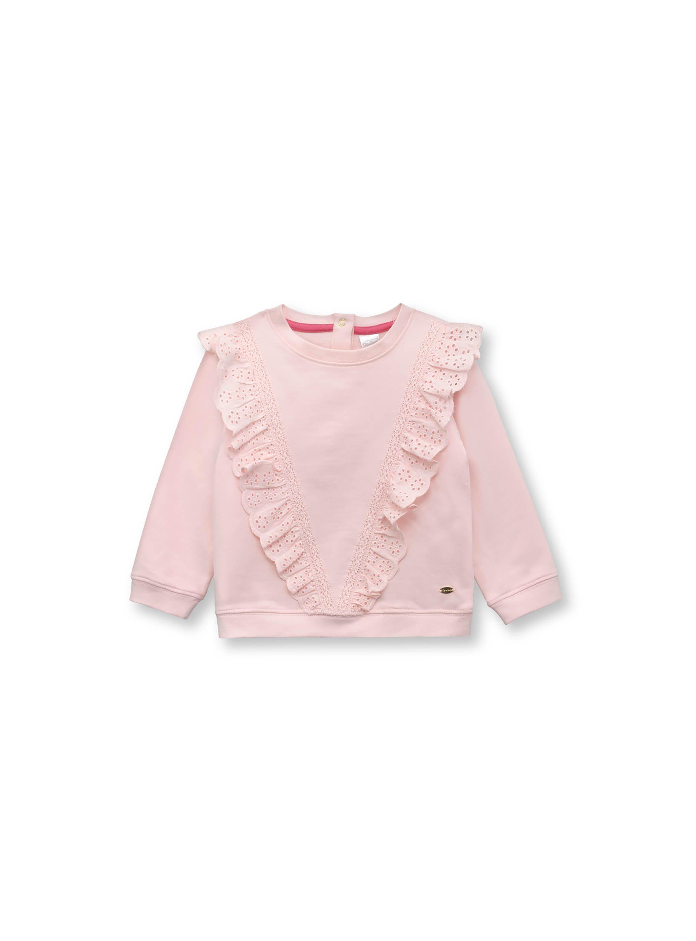 Polerón De Niña V Con Broderie Rosado (6M A 4A) Opaline-0