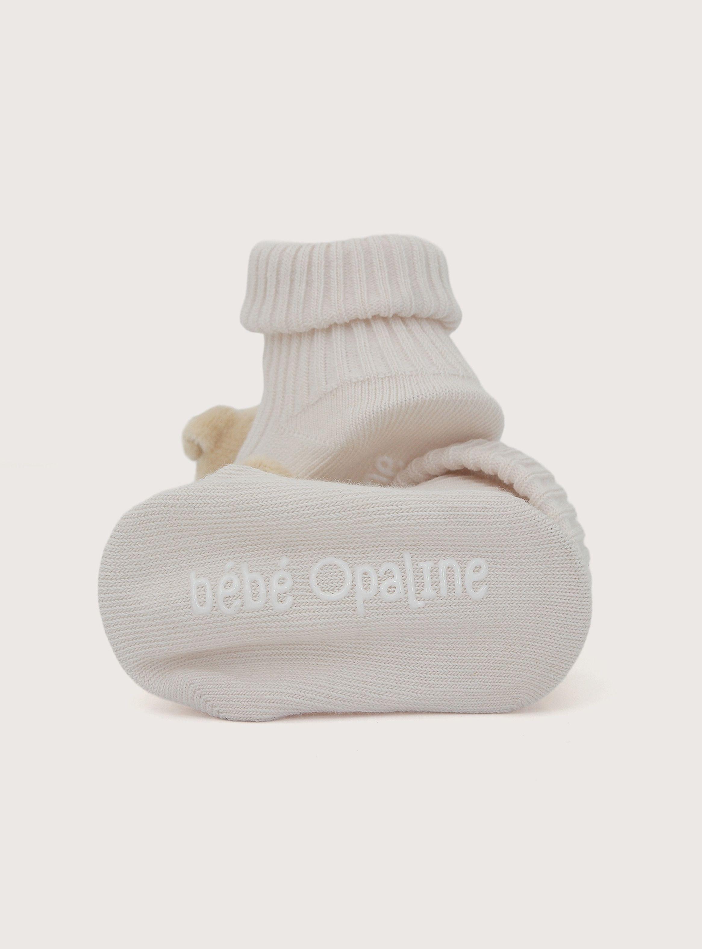 Calcetin Cascabel Perro Blanco Bebé Niño-2