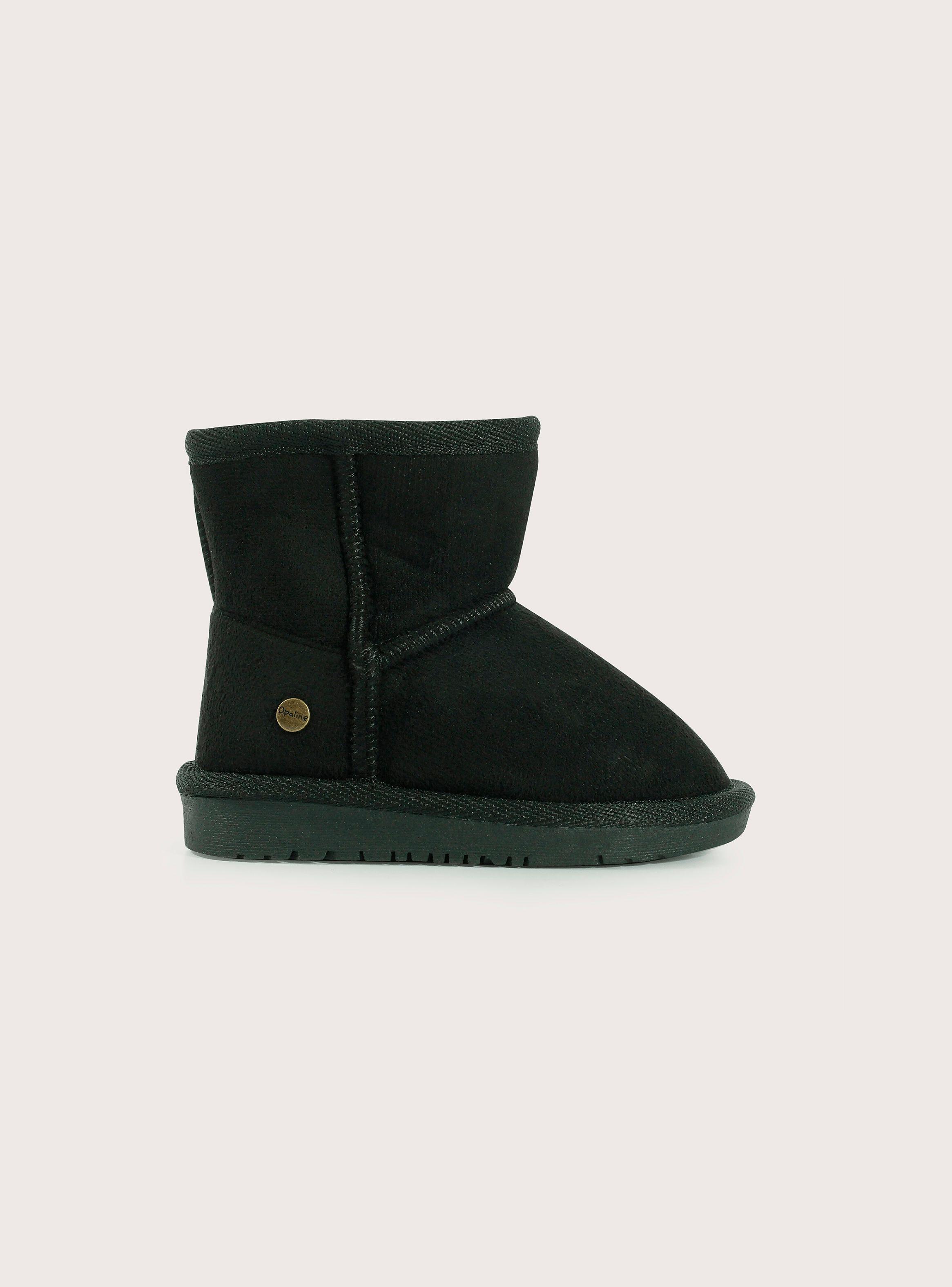 Bota urbana abrigada: primeros pasos color negro-1