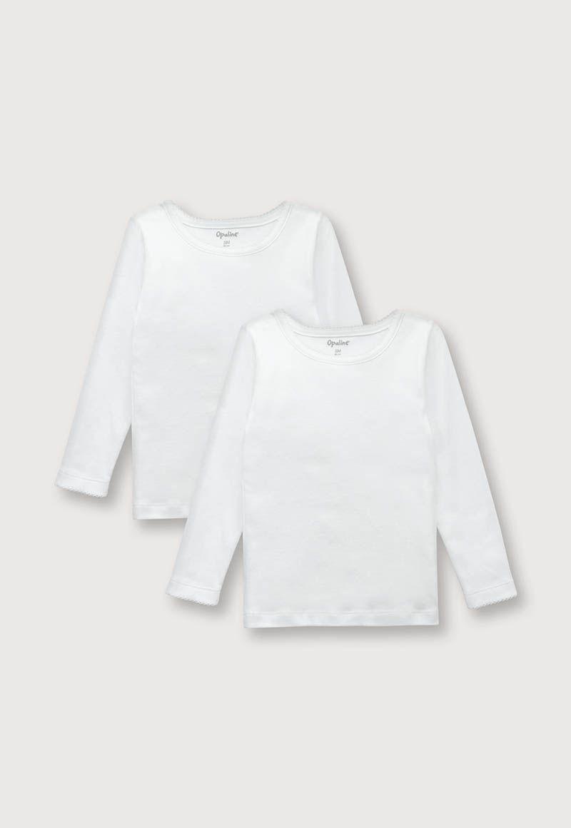 Camiseta Niña Blanco (6M a 4A) OPALINE-3