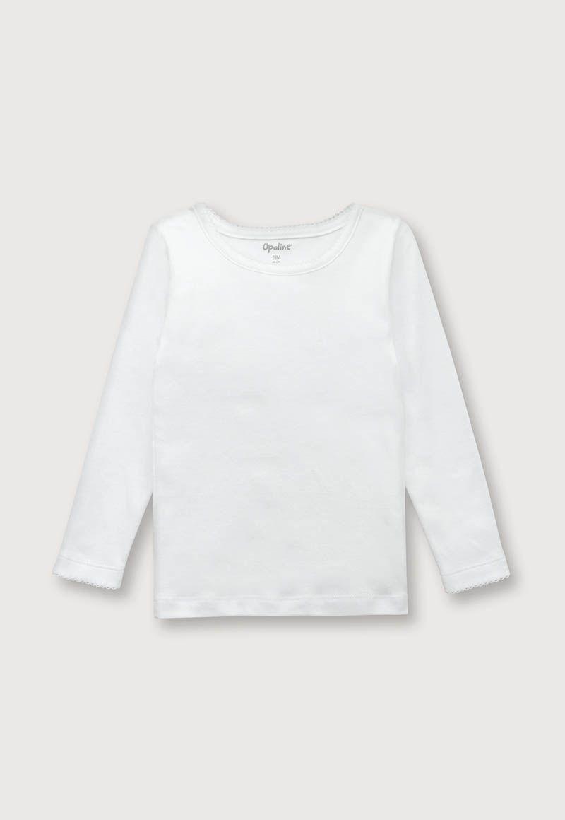Camiseta Niña Blanco (6M a 4A) OPALINE-4