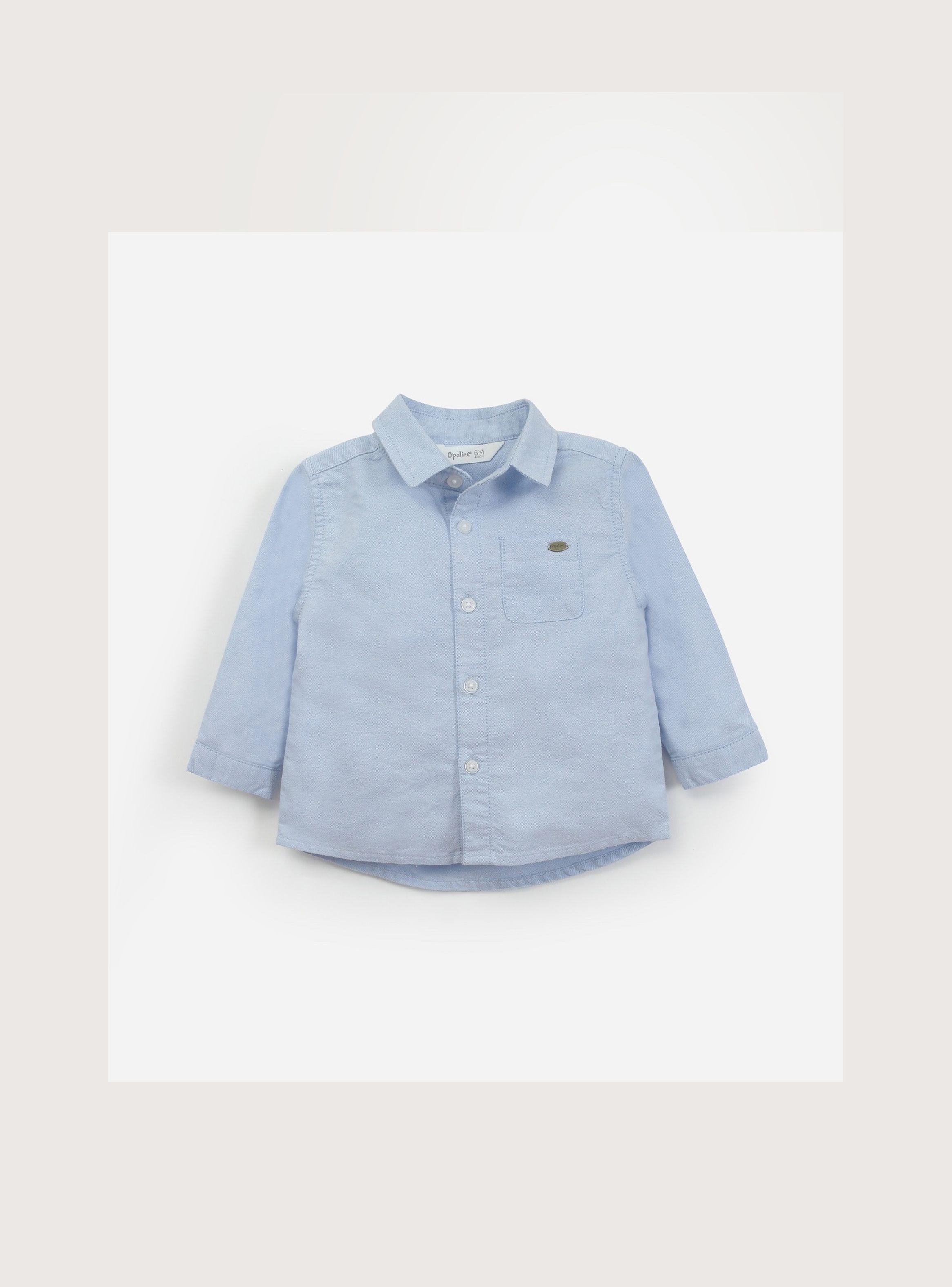 Camisa oxford celeste de niño-1
