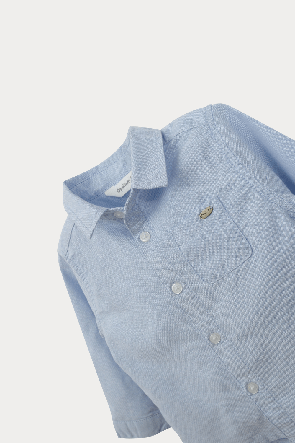 Camisa oxford celeste de niño-3