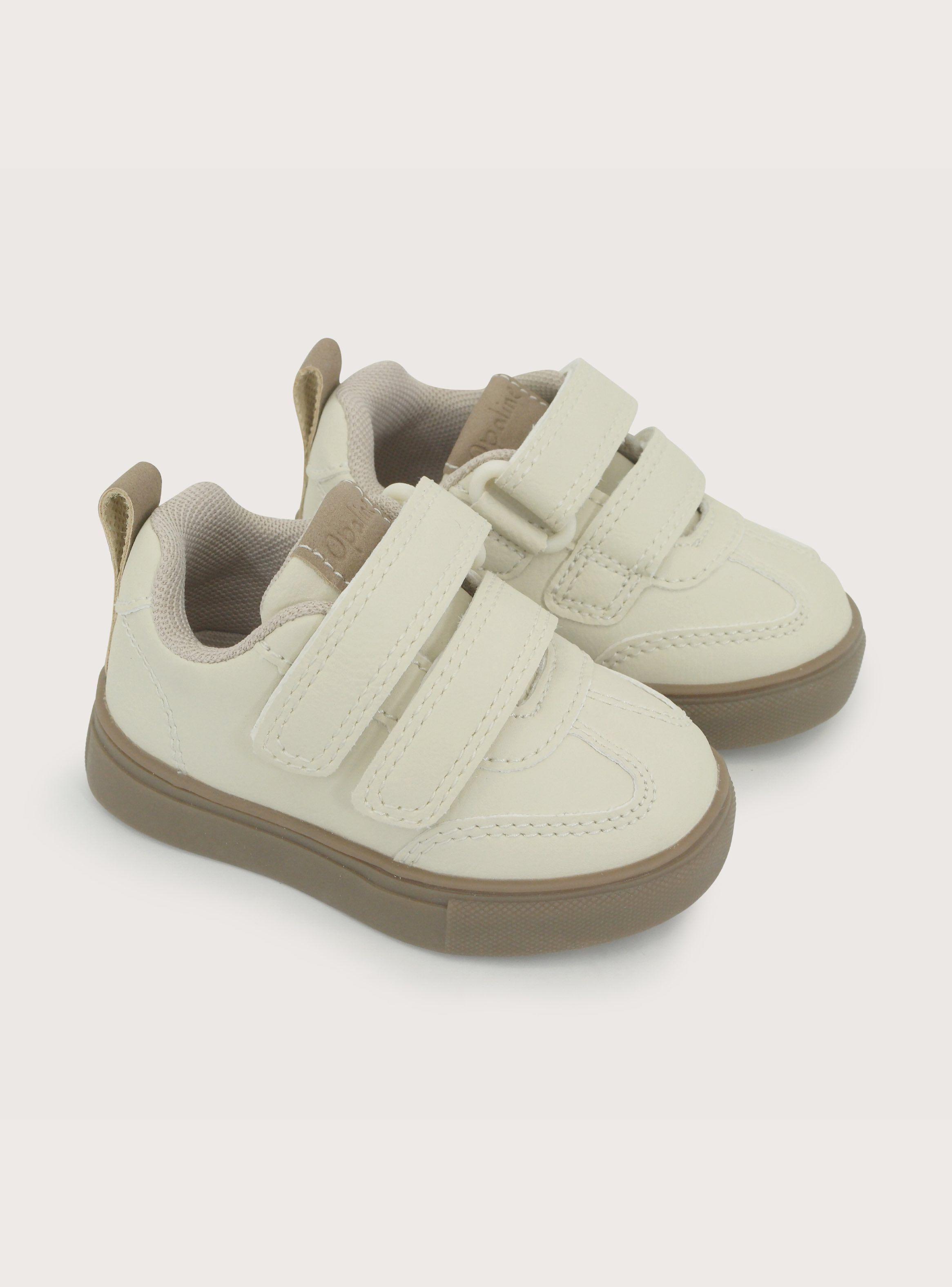 Zapatilla Niño Velcro Beige-0