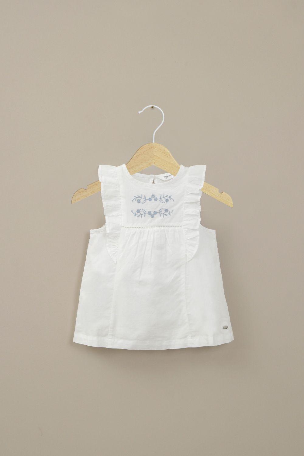 Vestido blanco de niña-0