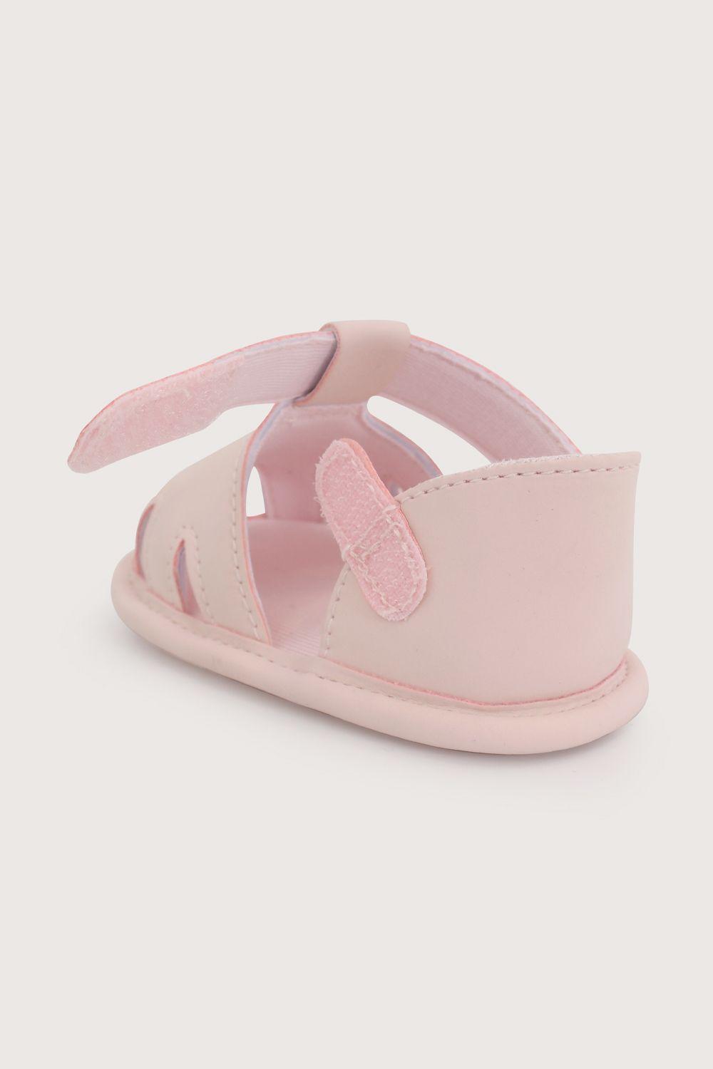 Sandalia bebé rosada de niña velcro-6