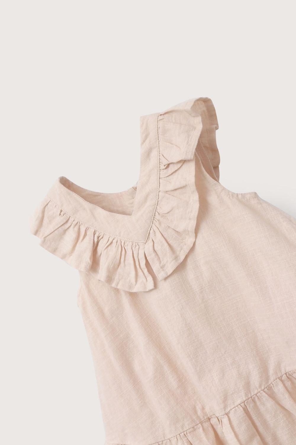 Vestido beige de niña-3