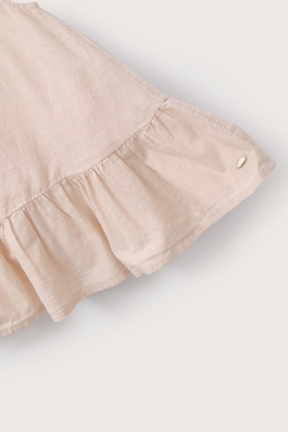 Vestido beige de niña-4