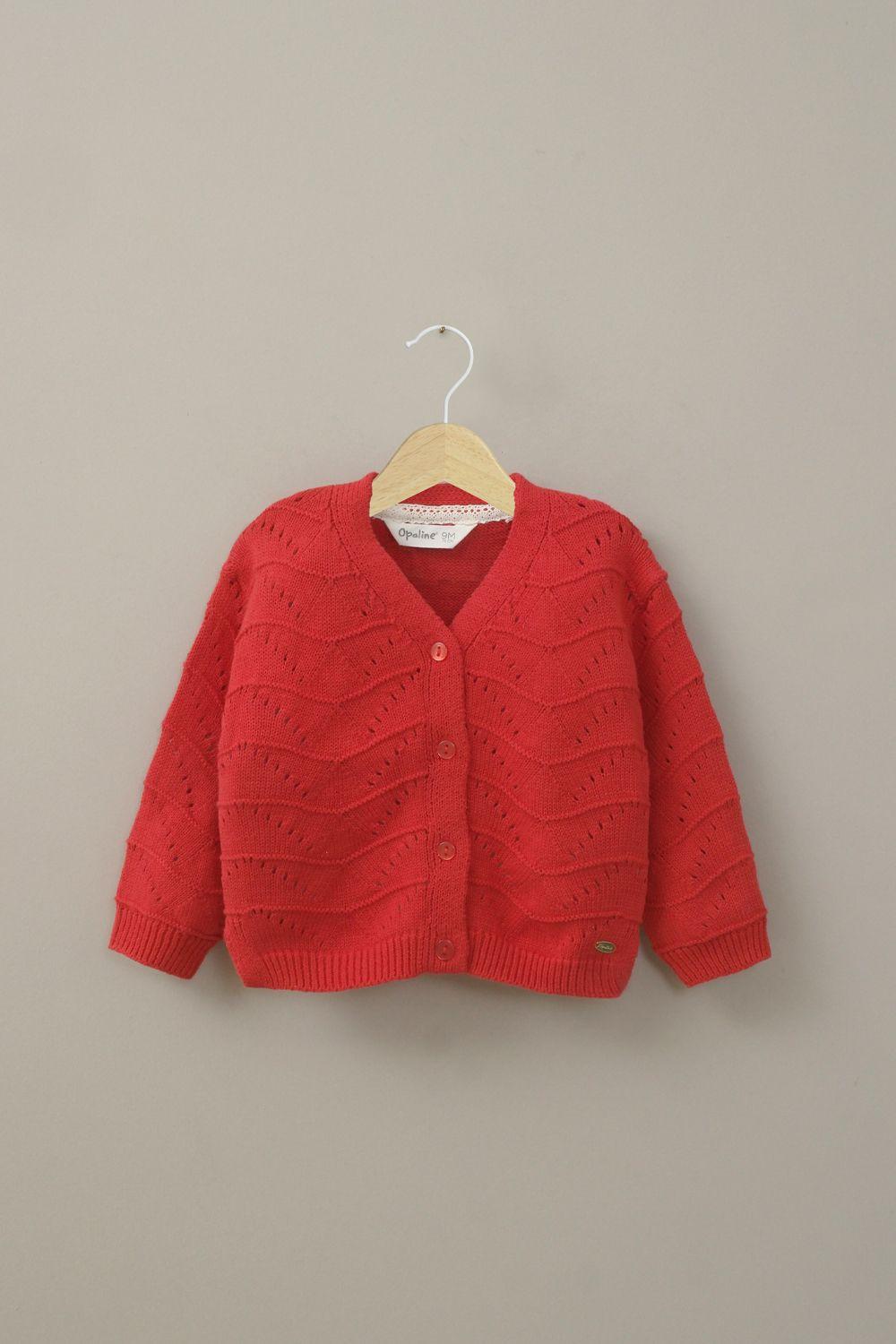 Chaleco rojo de niña-0