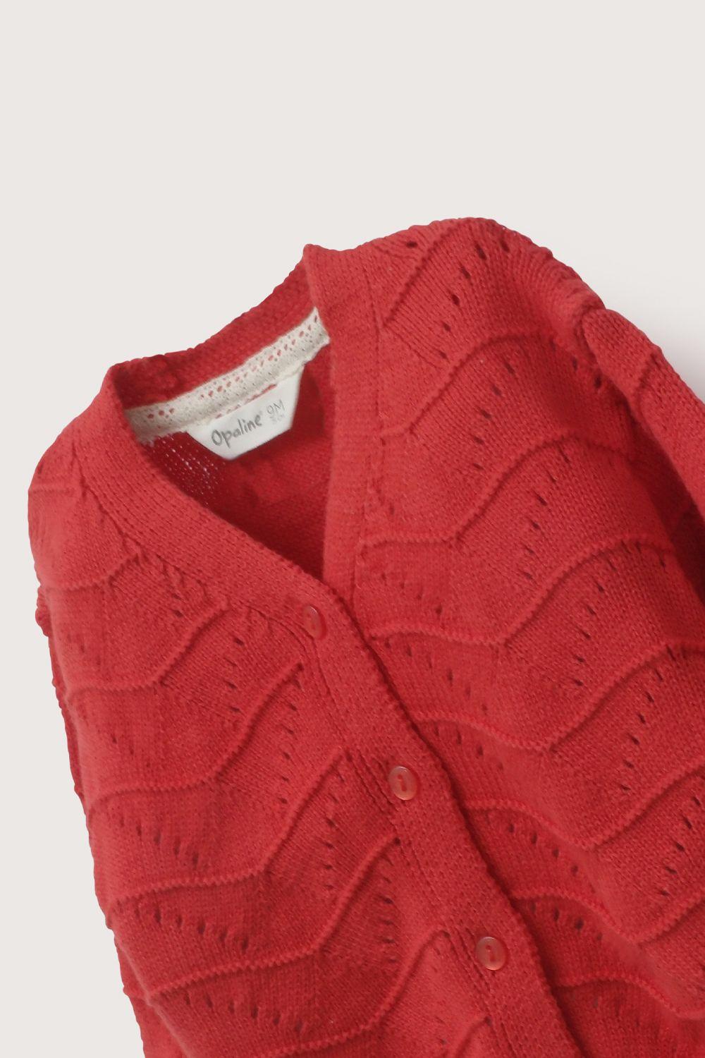Chaleco rojo de niña-3