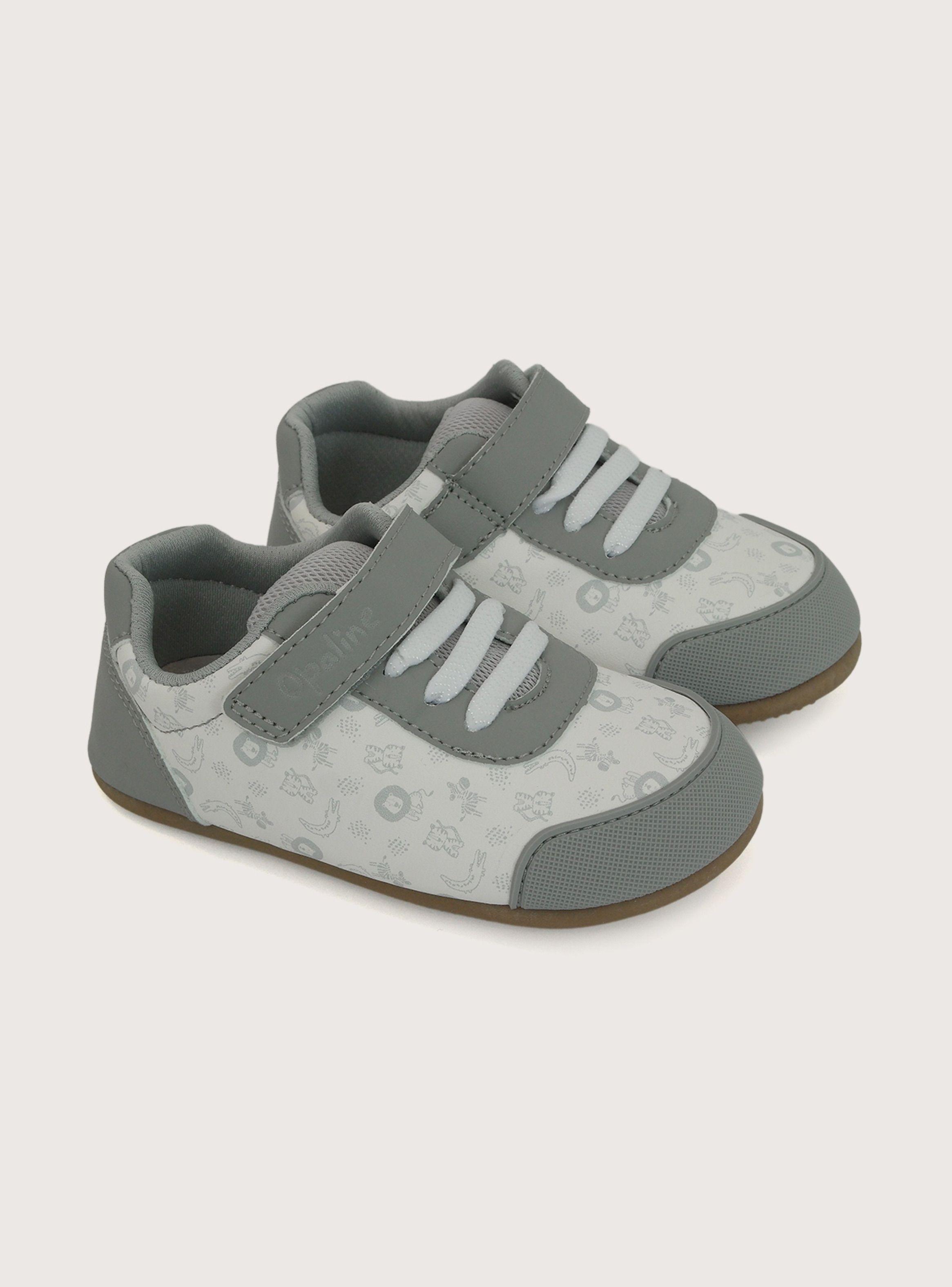 Zapatilla Suela Flexible Niño Gris Claro-0