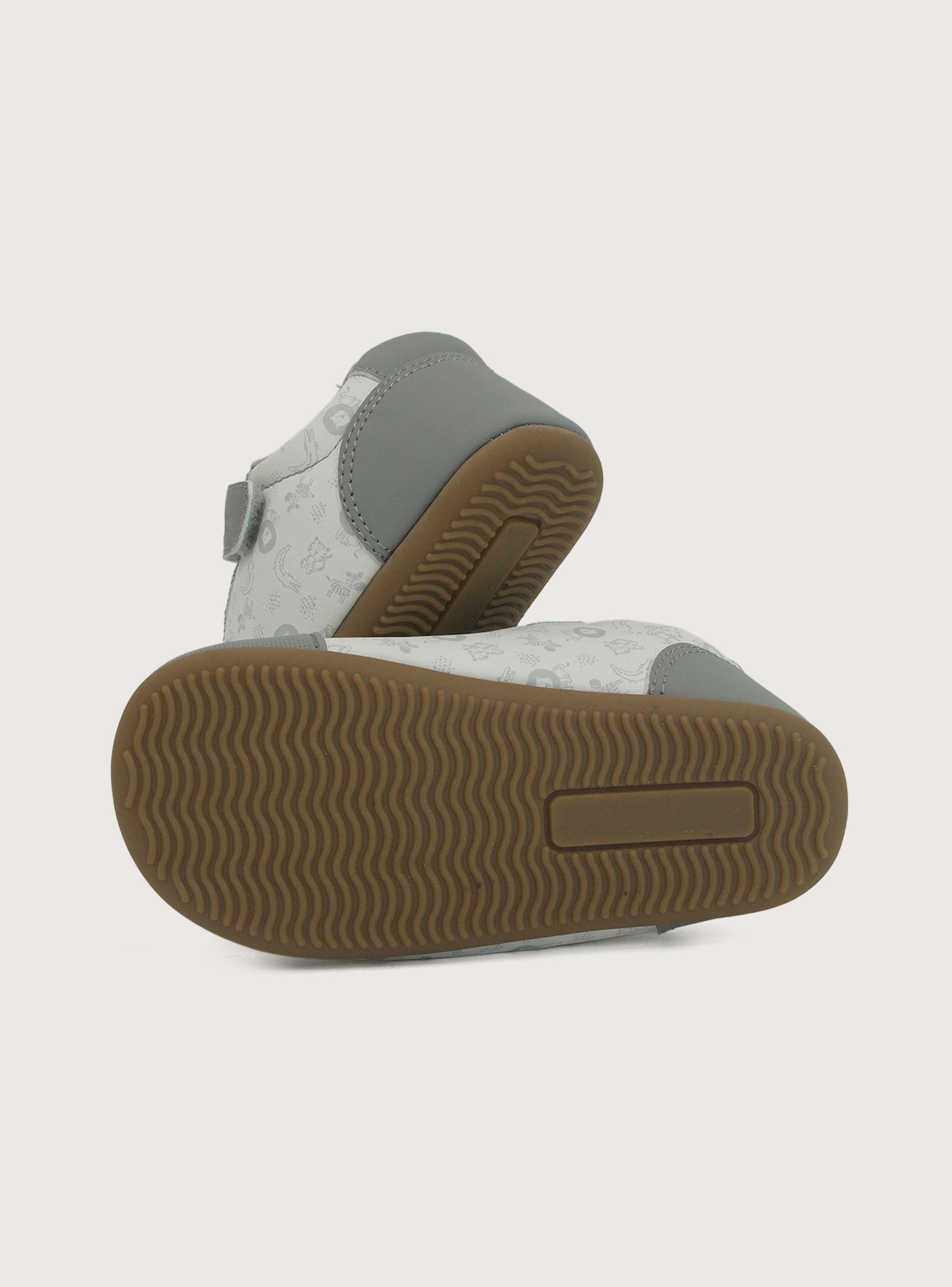 Zapatilla Suela Flexible Niño Gris Claro-2