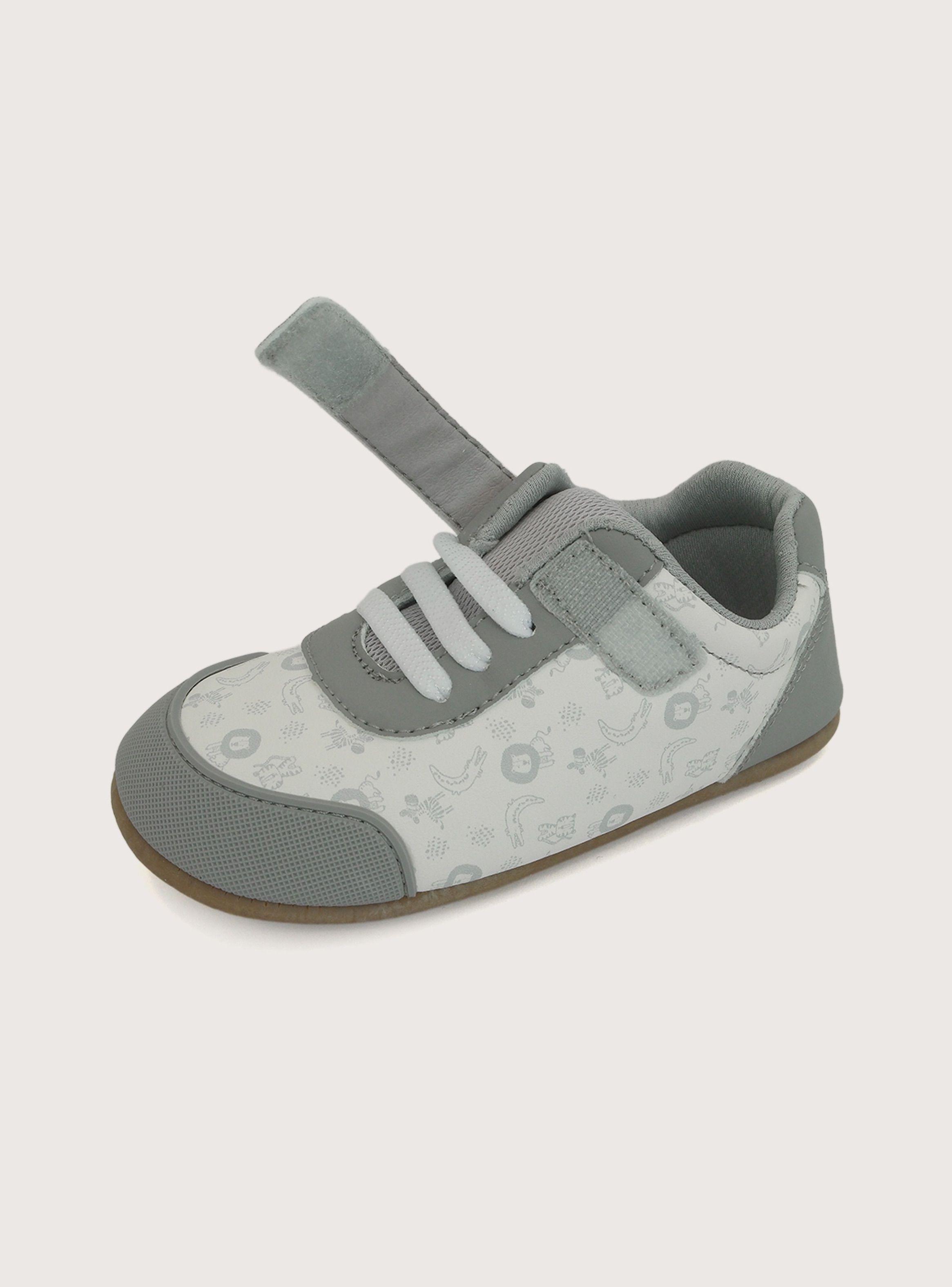 Zapatilla Suela Flexible Niño Gris Claro-5