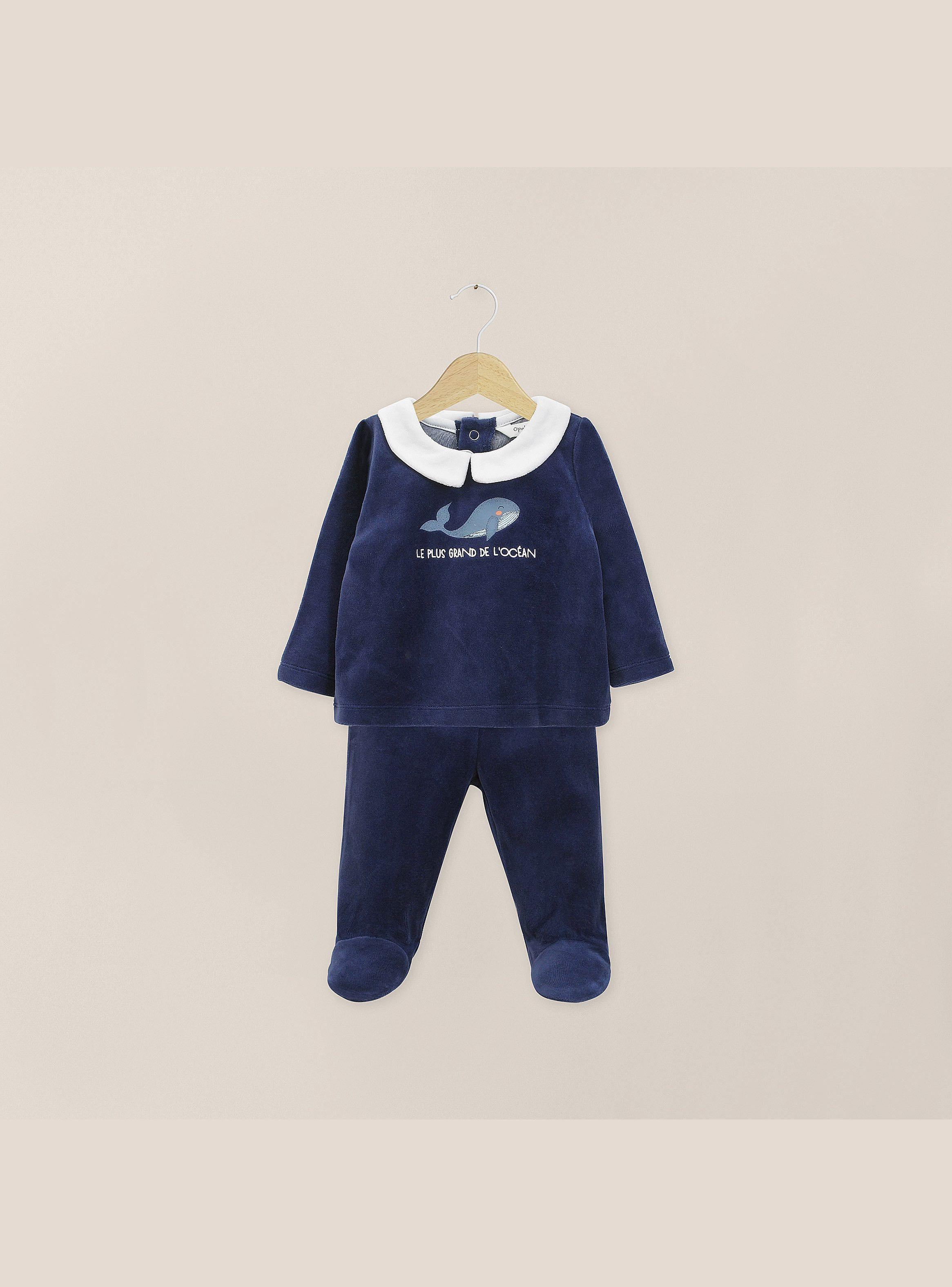 Conjunto Plush Bebe Niño Azul Marino-0