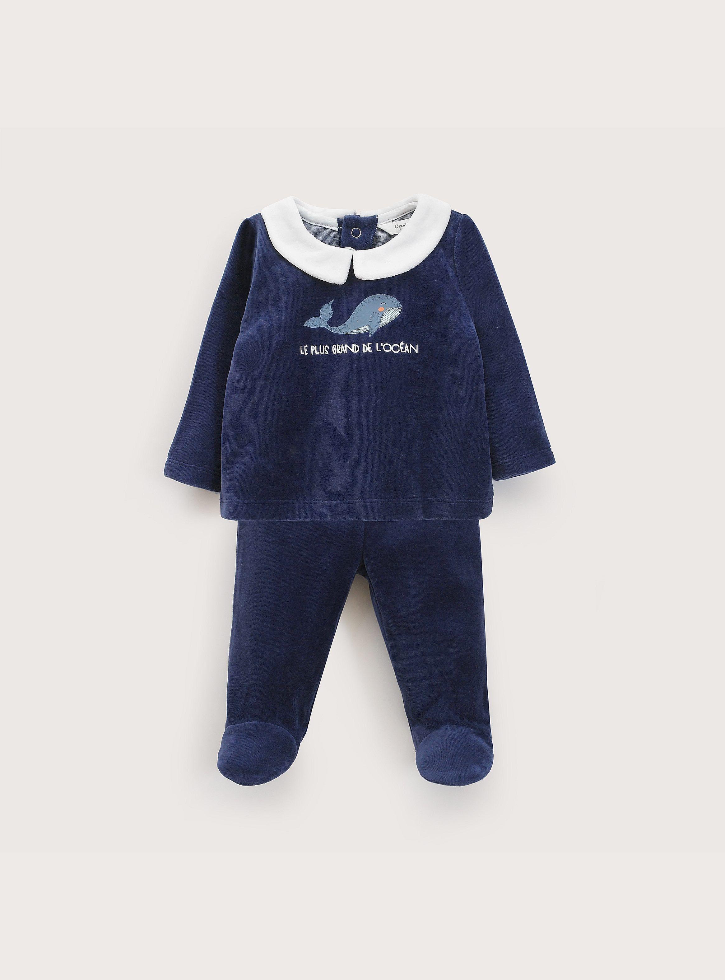 Conjunto Plush Bebe Niño Azul Marino-1