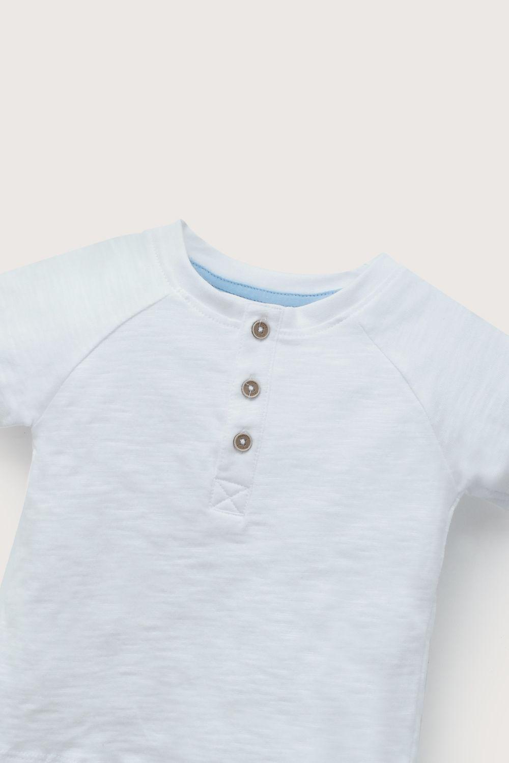 Polera manga corta blanca de niño-3