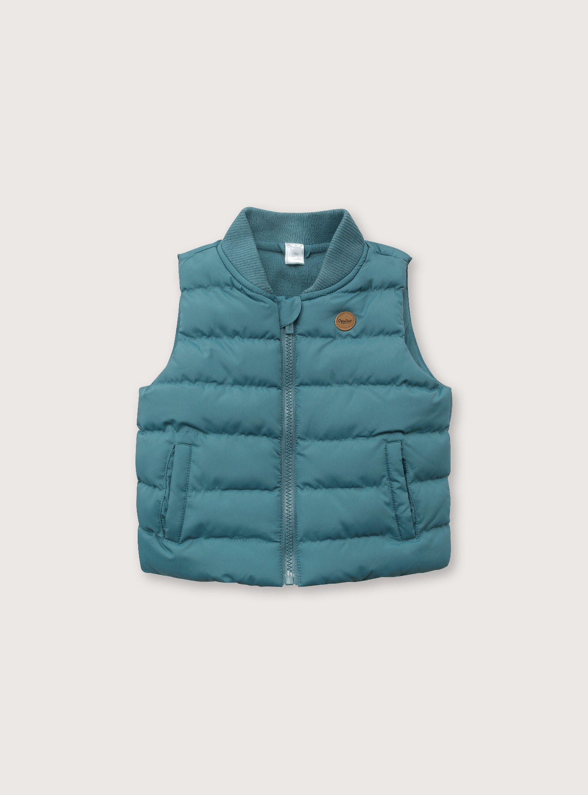 Parka Sin Mangas Verde de Niño-0