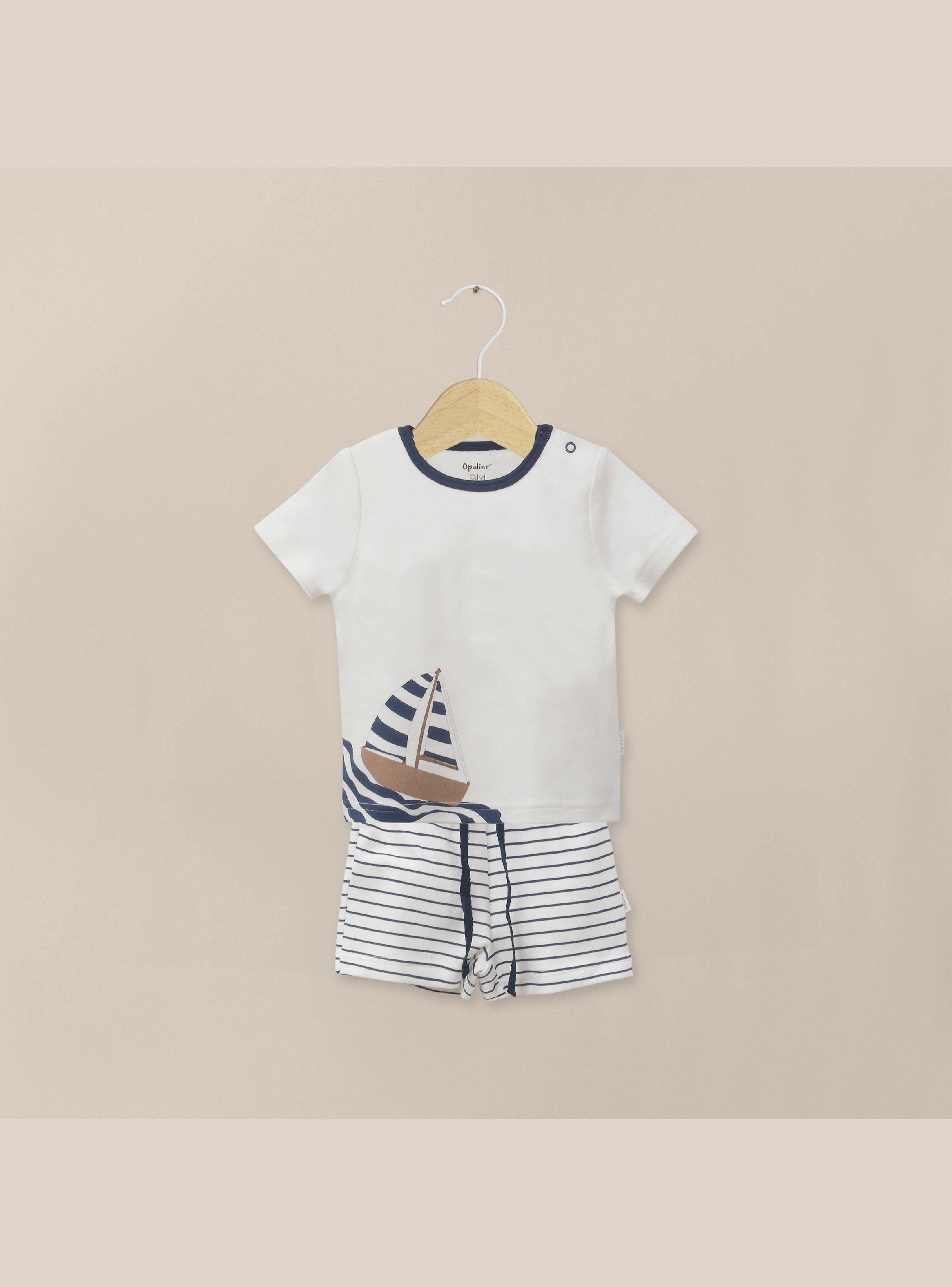 Pijama Dos Piezas Blanco Infant Niño-0
