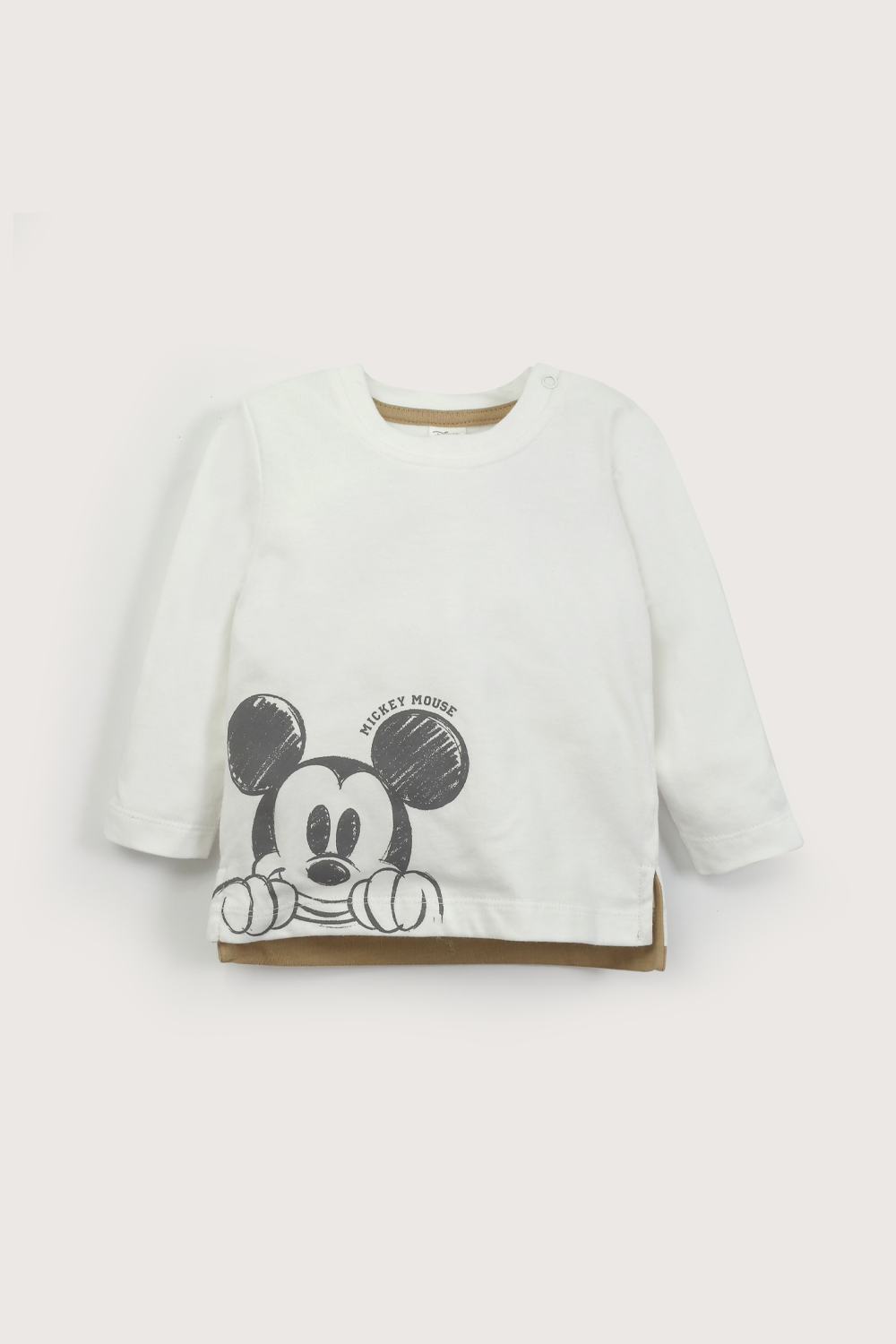 Polera manga larga blanca disney de niño-1