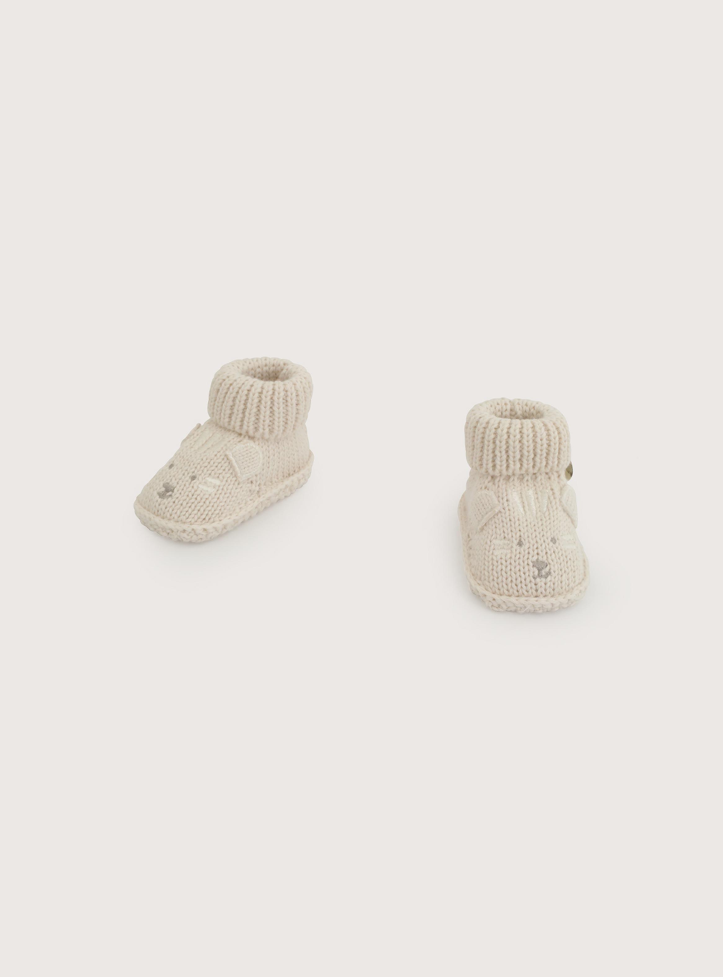Botín Tejido Beige Bebé-3