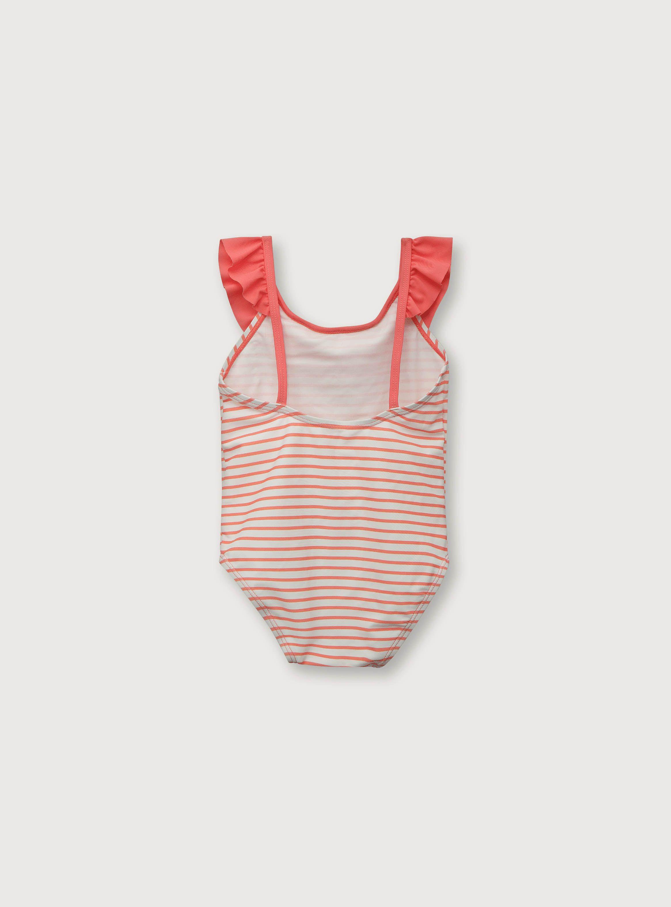 Traje De Baño De Niña Con Vuelo Rosado (6M A 4A) Opaline-1