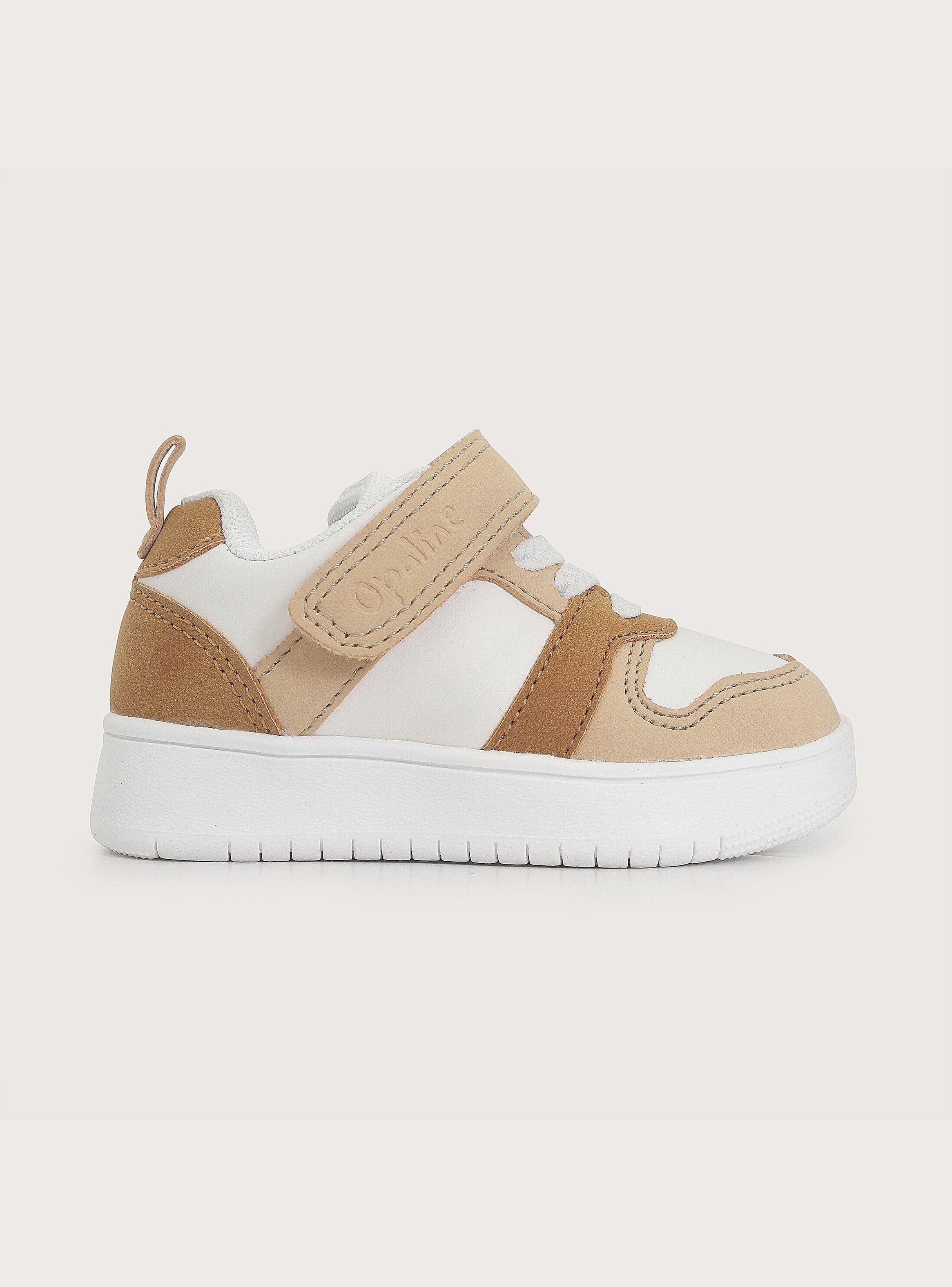 Zapatilla Casual Blanca Camel Niño-1