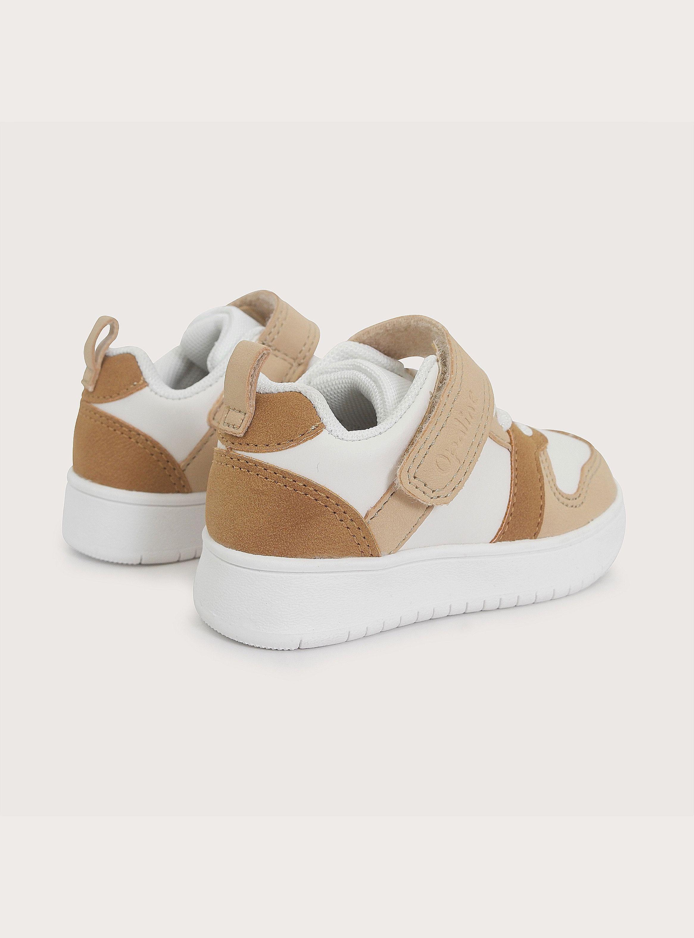 Zapatilla Casual Blanca Camel Niño-4