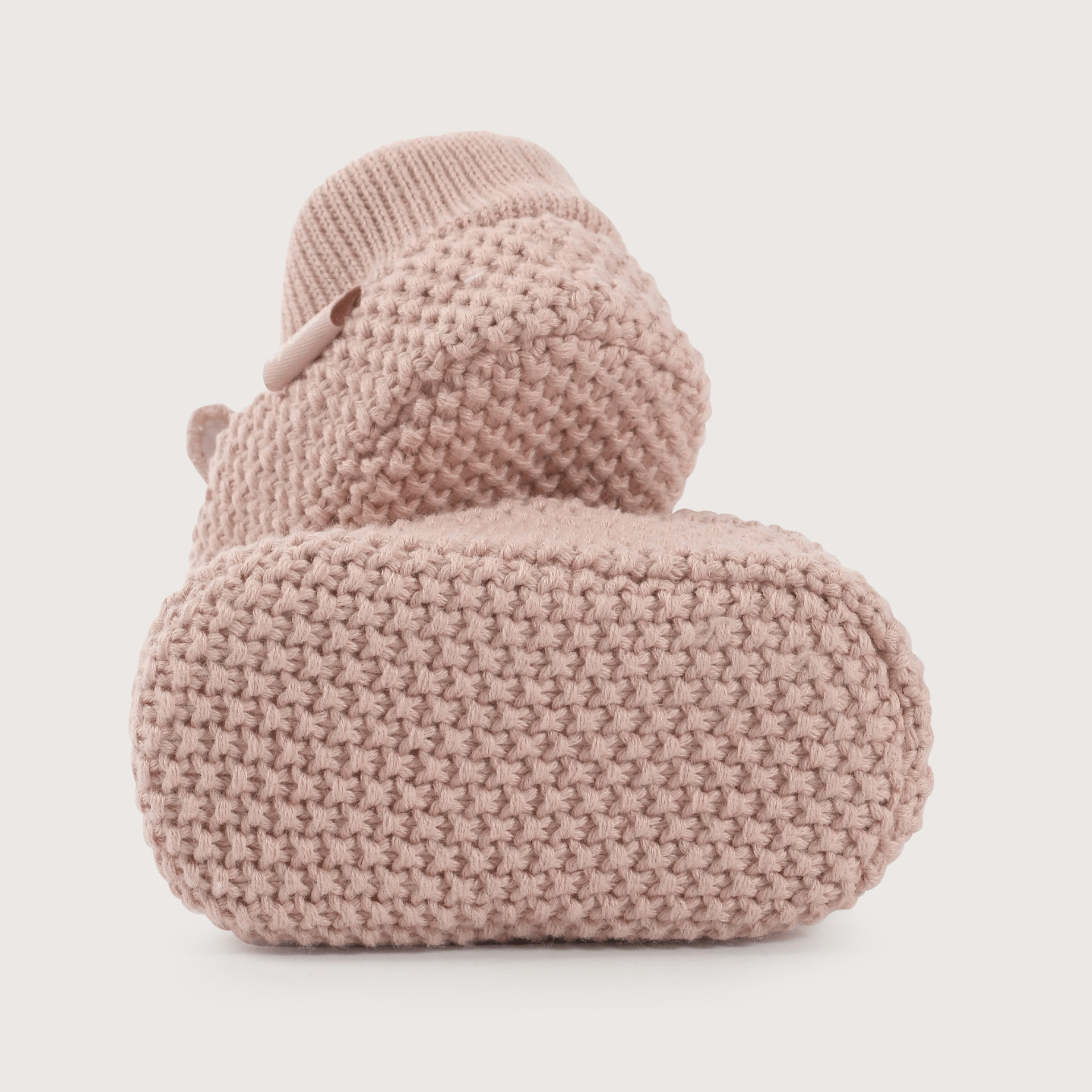 Pantufla bebé tejida beige unisex-2