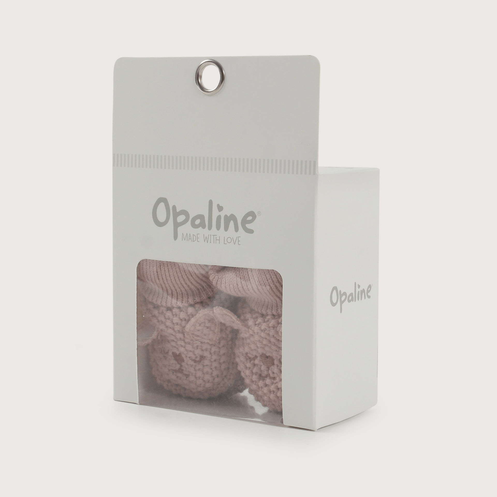 Pantufla bebé tejida beige unisex-5