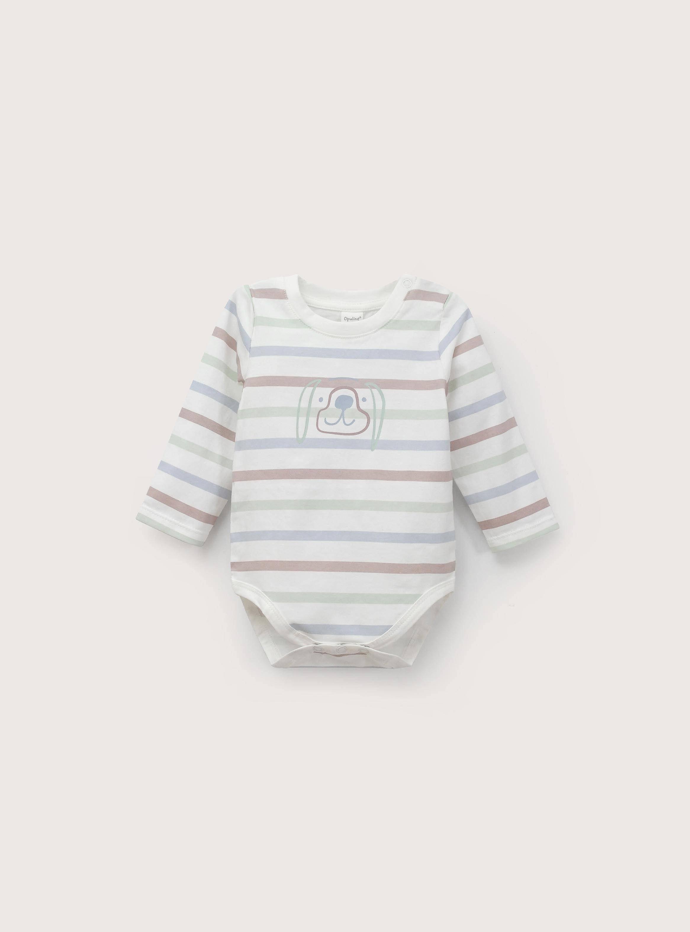 Body Bebe Niño Estampado Blanco-0