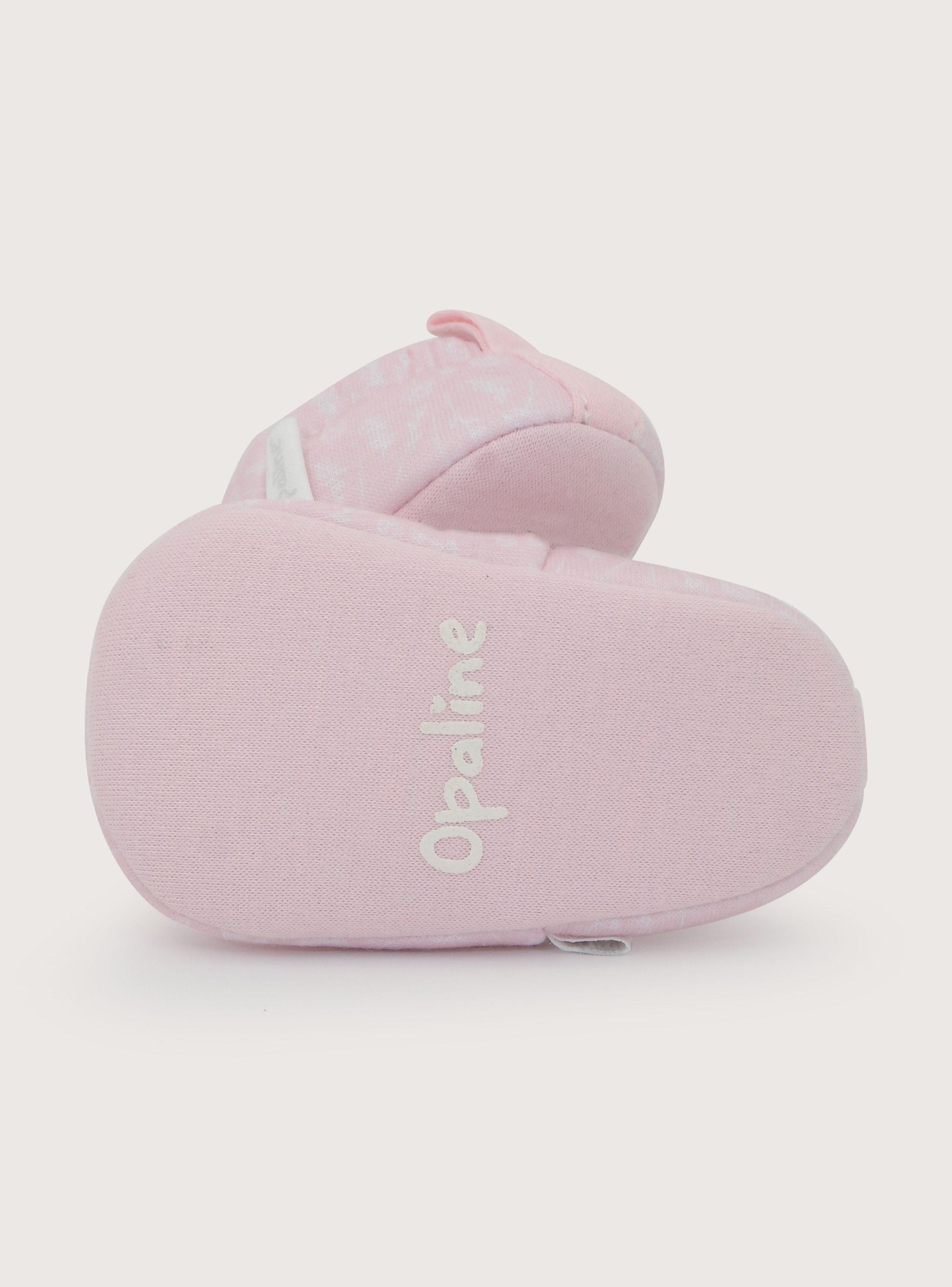 Pantufla Bebe Niña Flores Rosada-2