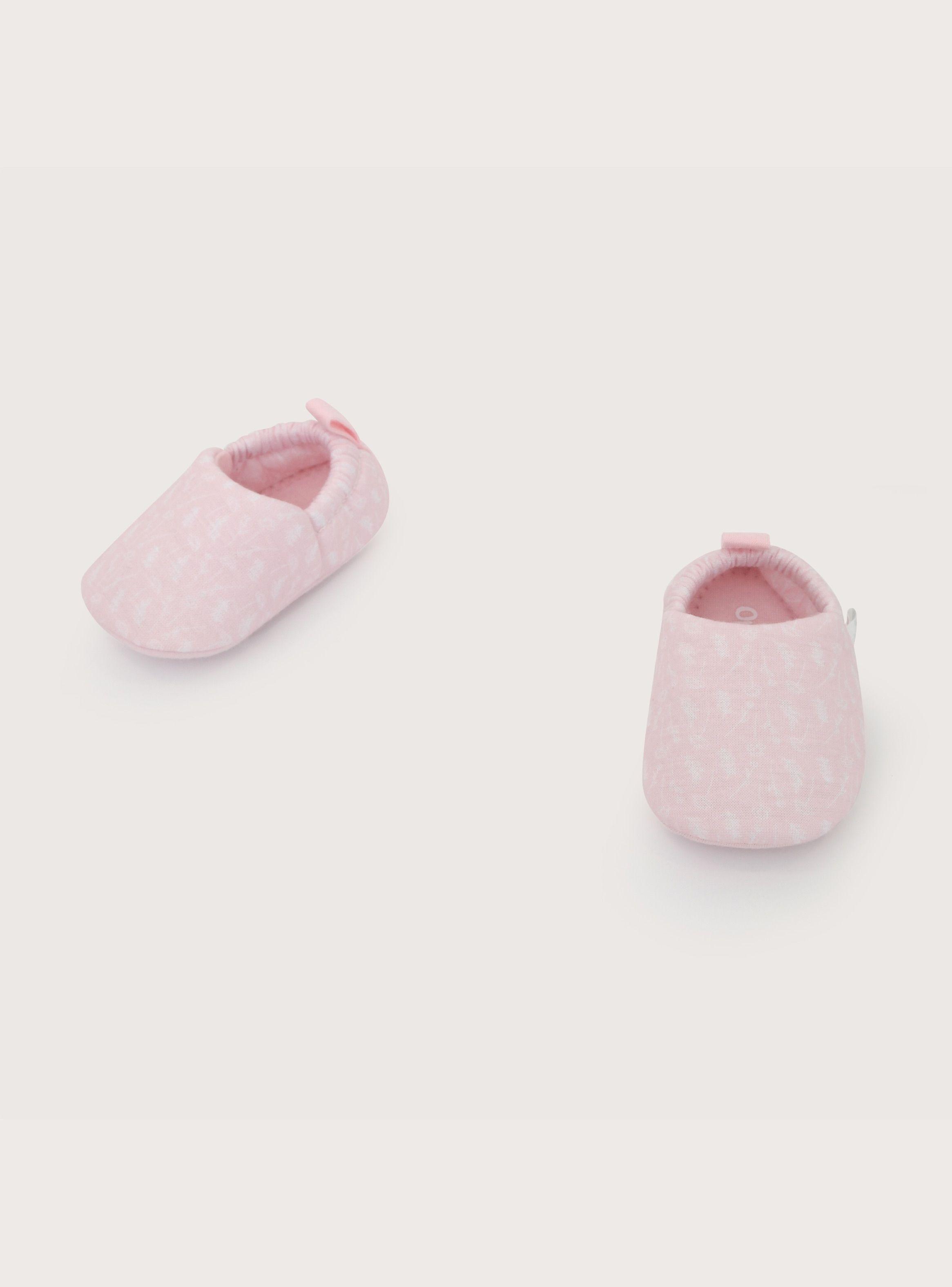 Pantufla Bebe Niña Flores Rosada-3