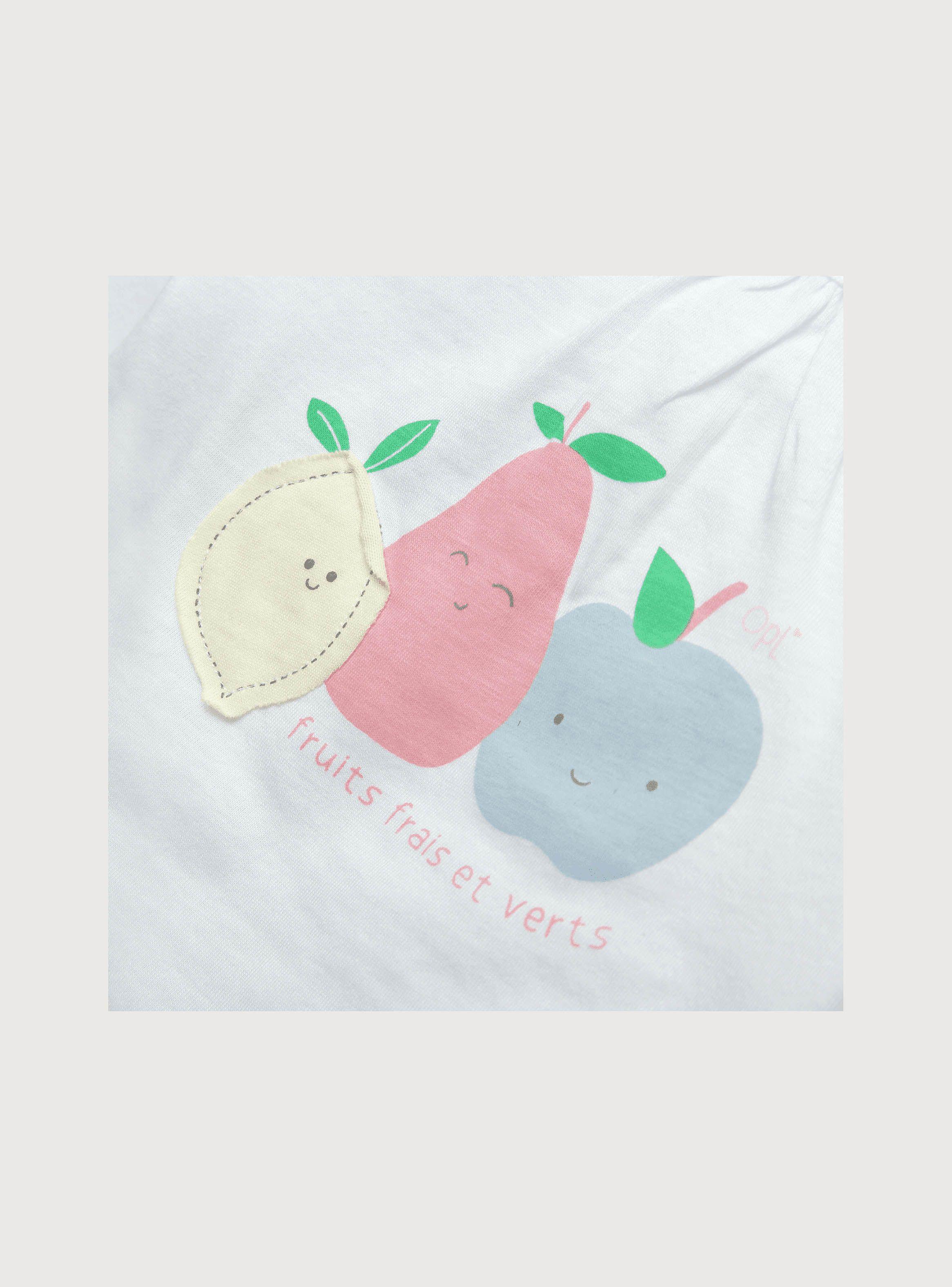 Polera Niña Frutas Blanco (Rn A 9 Meses) Opaline-2