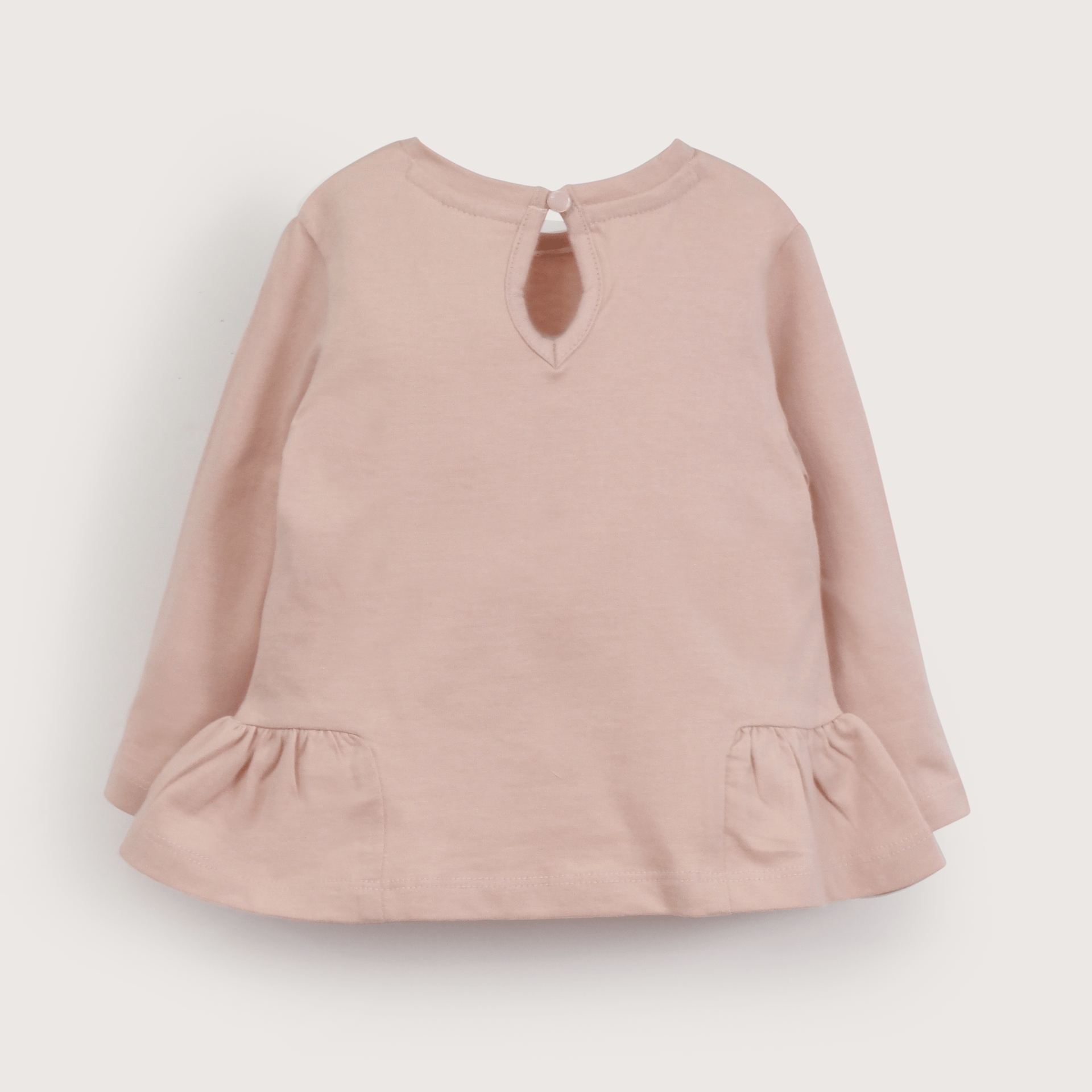 Polera manga larga rosada de niña-2