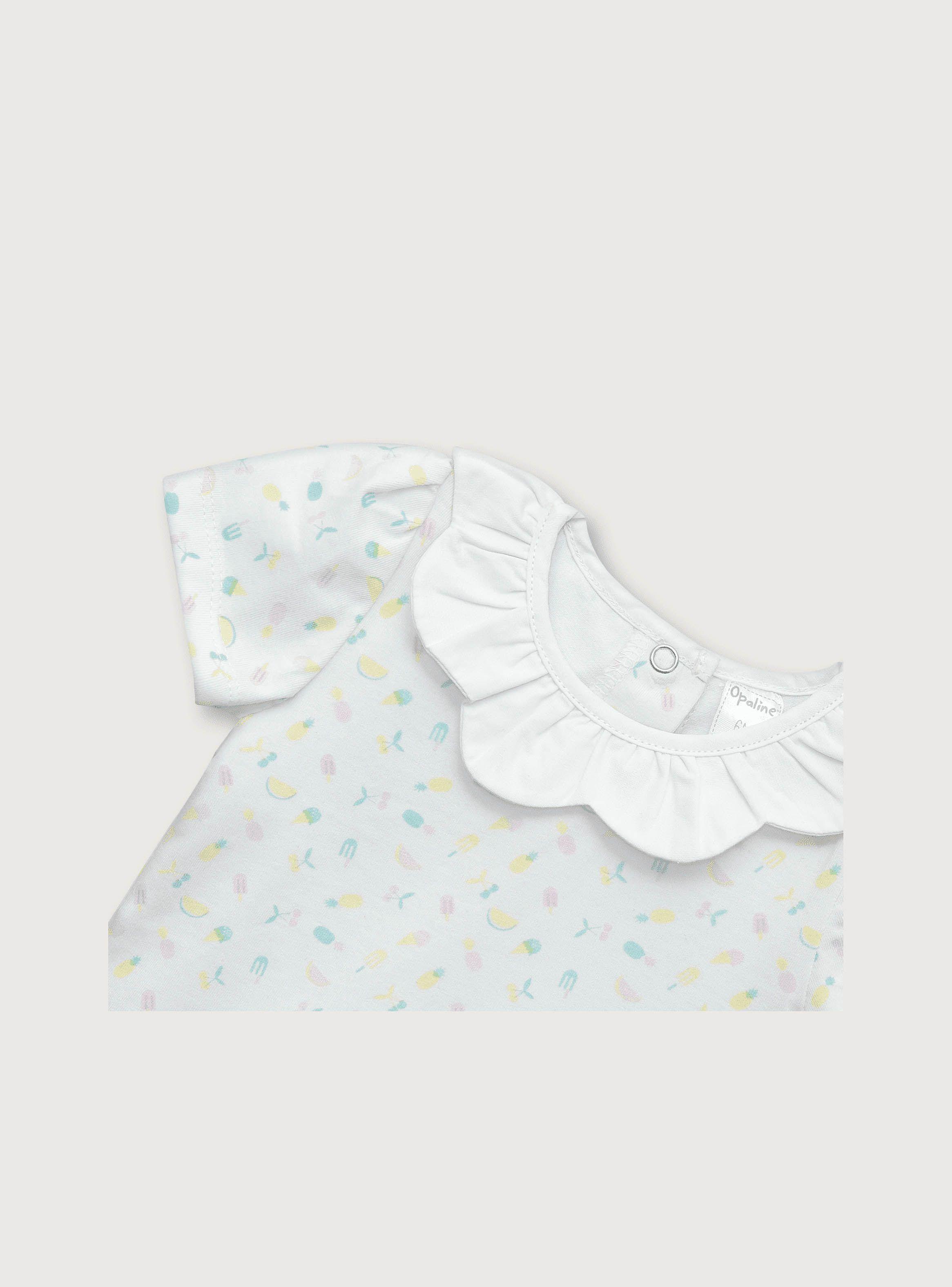 Body de niña manga corta Blanco (recién nacido a 9 meses)-2