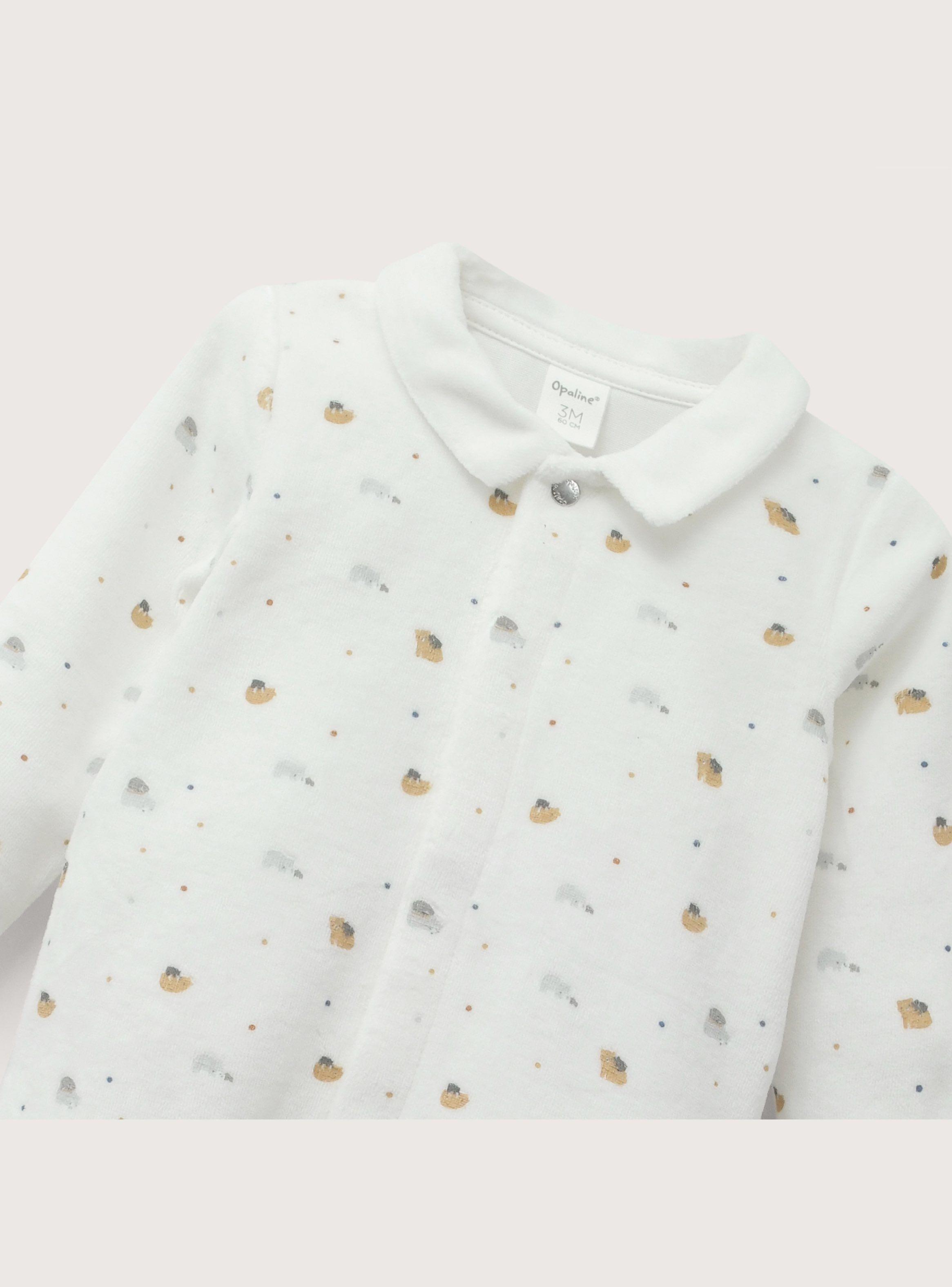 Osito Estampado Blanco Bebe Niño-2