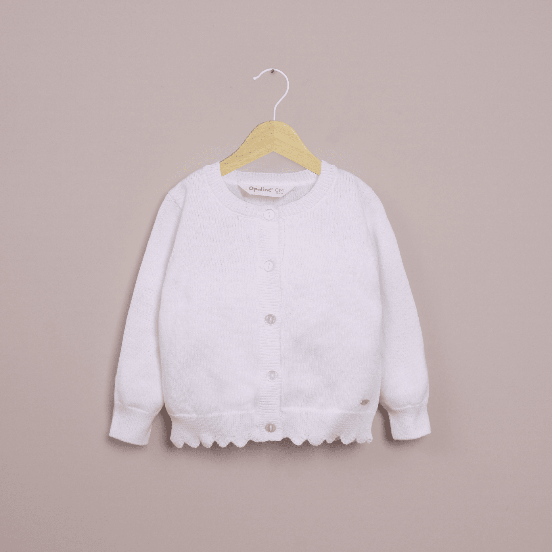 Chaleco blanco de niña-0