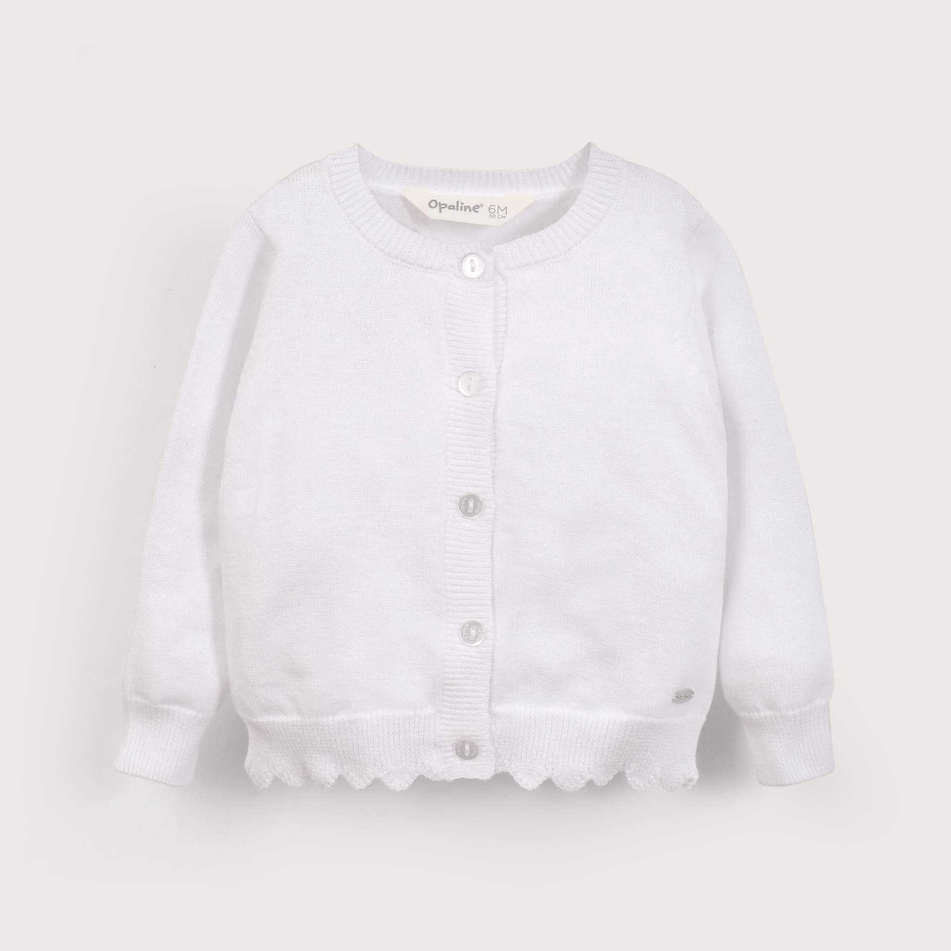 Chaleco blanco de niña-1