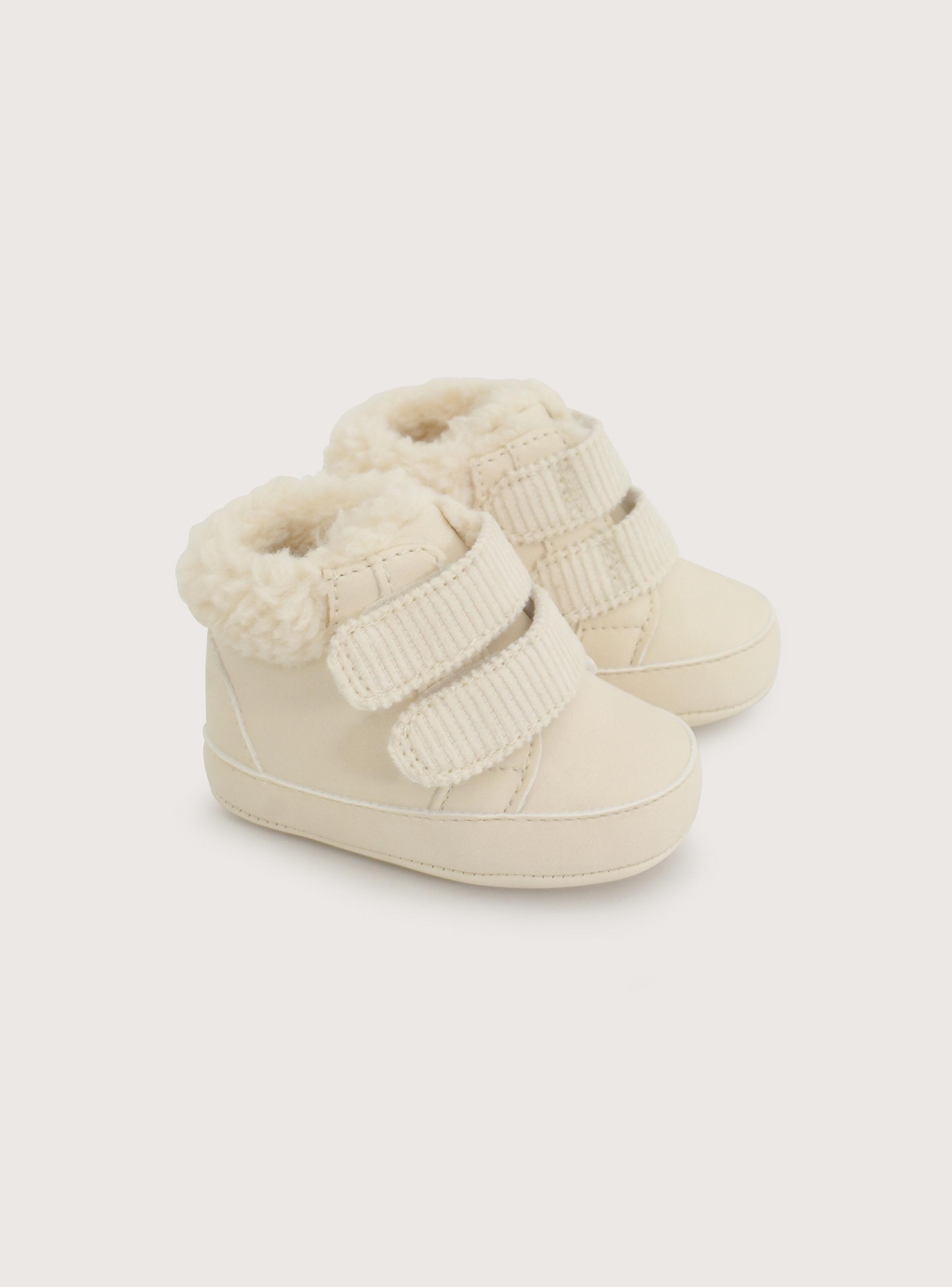 Zapatilla Doble Velcro  Beige  Niño-0