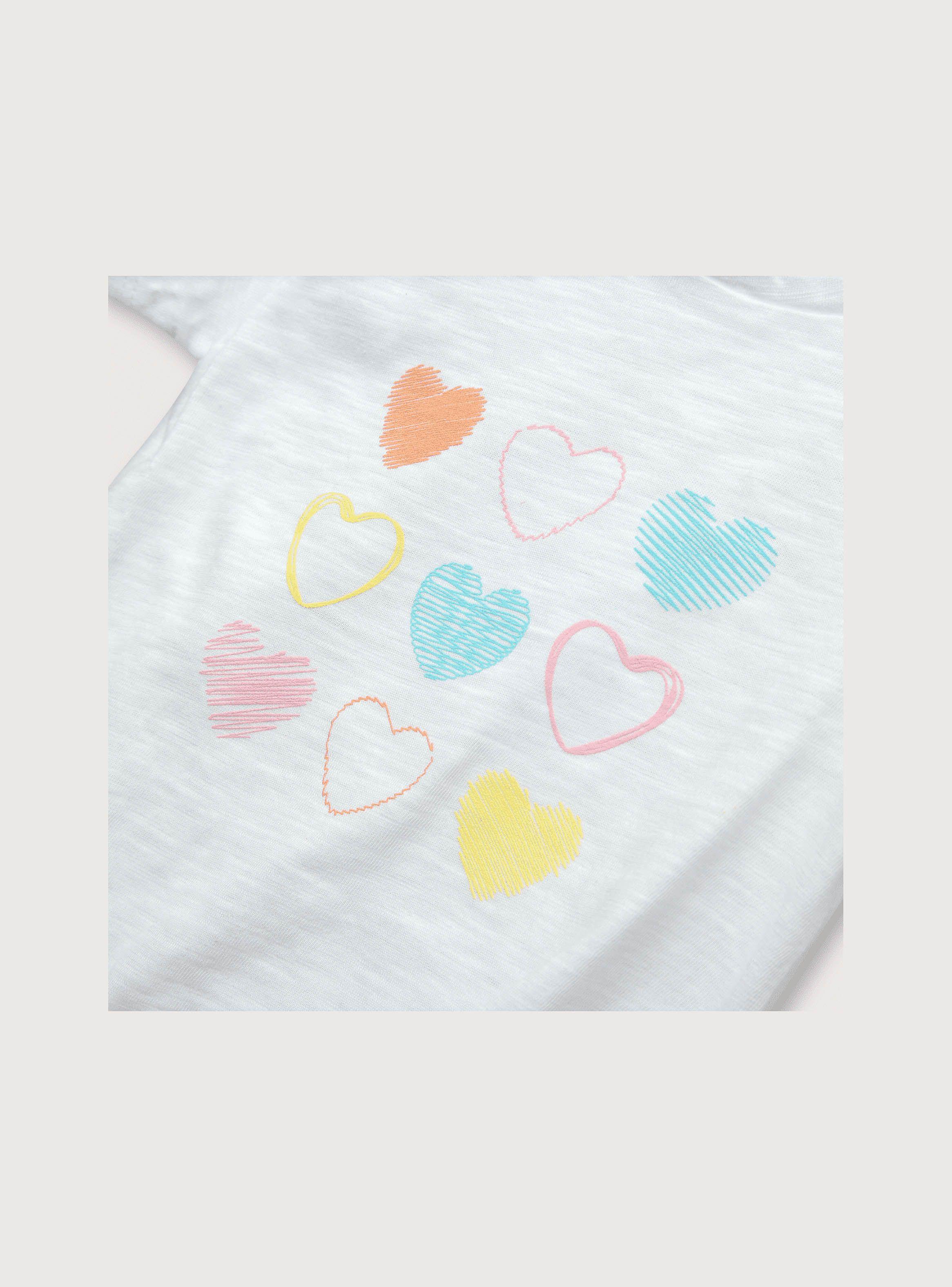 Polera Niña Manga Corta Nudo Blanco (6M A 4A) Opaline-2